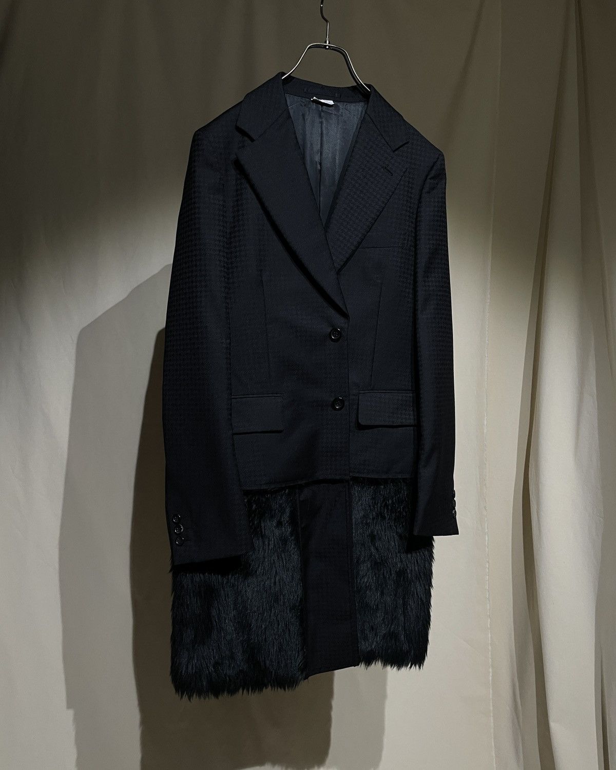 Comme des Garcons Homme Plus A/W2023 CdG HOMME PLUS - Faux Fur Paneled Tailored Jacket Size US S / EU 44-46 / 1 - 2 Thumbnail