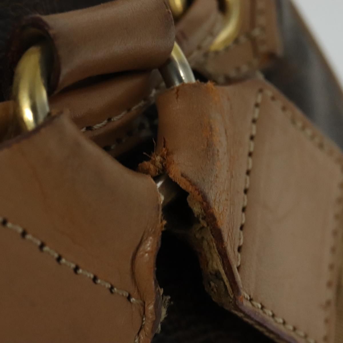 Celine CELINE Macadam Canvas Backpack Pvc Leather Brown Gold Size ONE SIZE - 9 Thumbnail