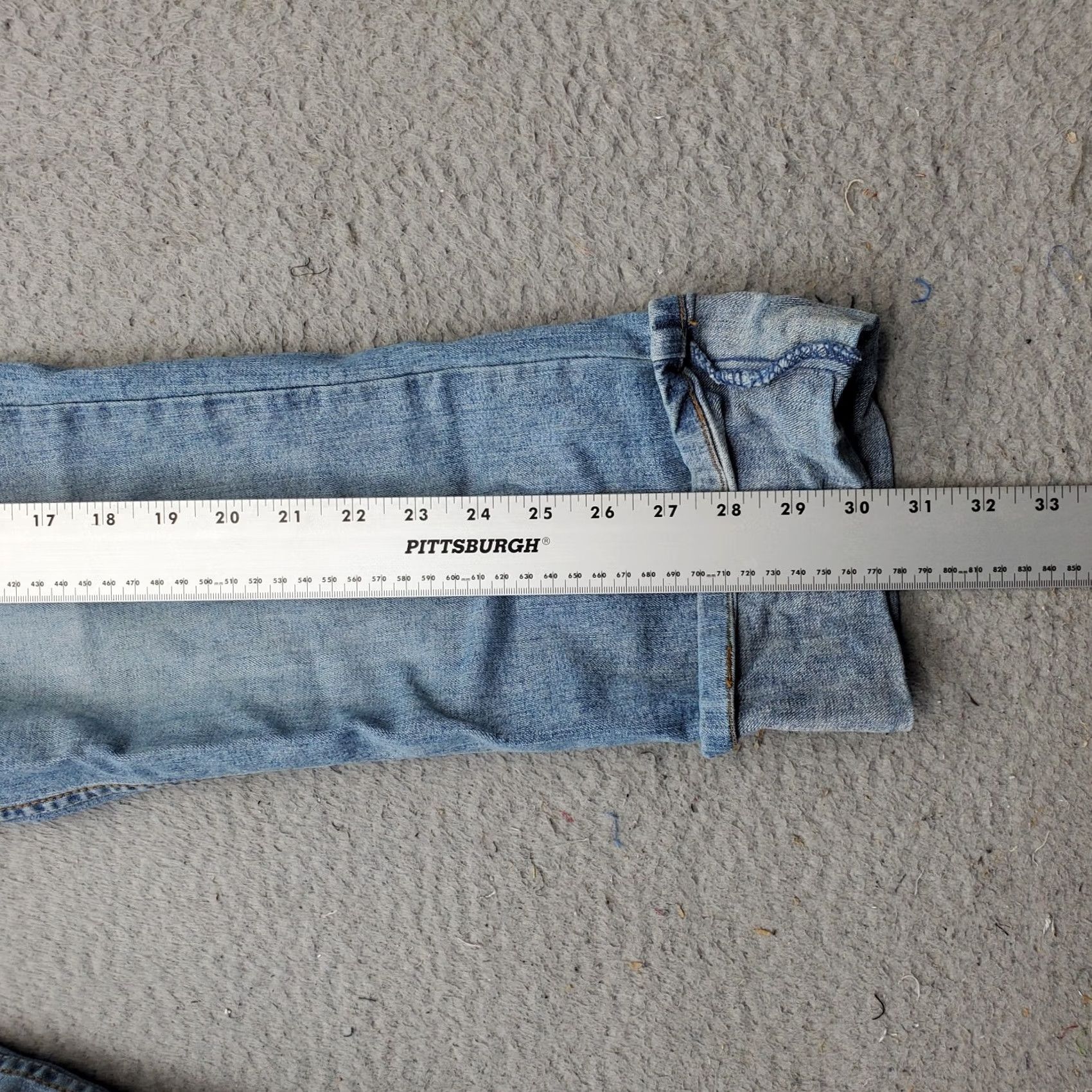 Vintage Paris Blues Jeans Womens 11 Blue Denim 5-Pocket Design Cuffed Hem Straight Leg Jeans Women’s 11 Blue Denim 5-Pocket Design Cuffed Hem Size 32" / US 10 / IT 46 - 3 Thumbnail