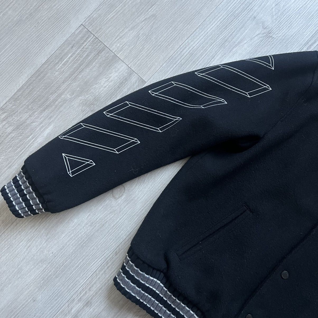 Off-White Off-White FW18 3-D Wool Varsity Jacket Size US L / EU 52-54 / 3 - 8 Thumbnail