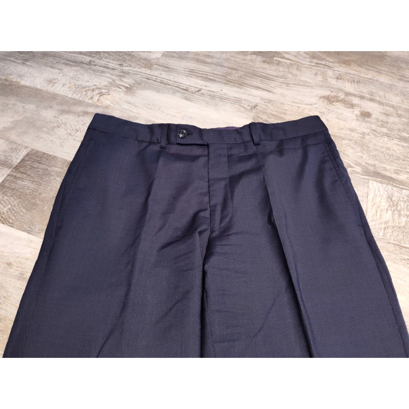 Ted Baker VINTAGE Ted Baker Men's Dress Pants Wool Black Regular Size 35 Straight Leg Business Formal City Size US 35 - 4 Thumbnail