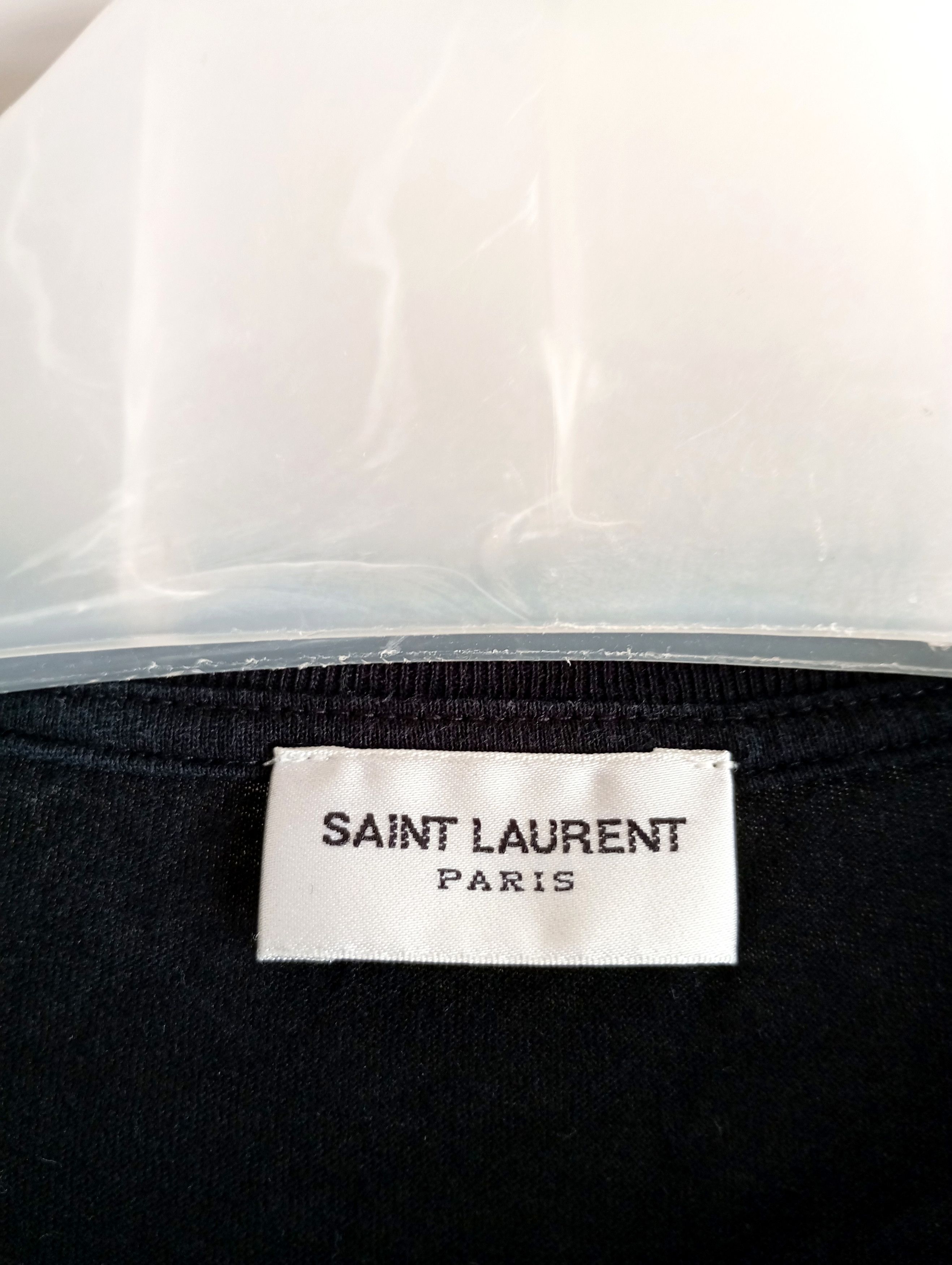 Saint Laurent Paris Saint Laurent Paris Signature Logo Black Tshirt Size US XS / EU 42 / 0 - 7 Thumbnail
