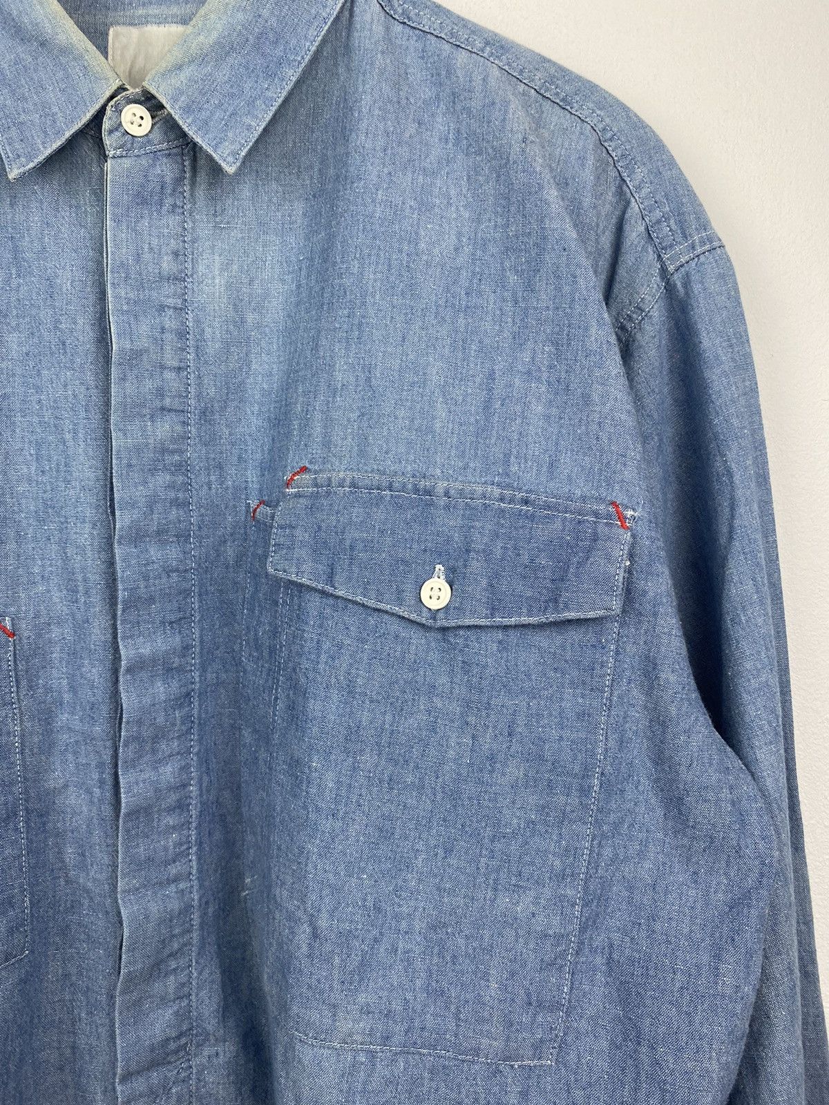 Japanese Brand Japanese Style Double Pocket Button Up Shirt Size US L / EU 52-54 / 3 - 3 Thumbnail