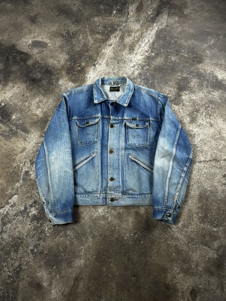 Wrangler 70s Vintage Wrangler Faded Denim Trucker Jacket Size US M / EU 48-50 / 2 - 1 Thumbnail