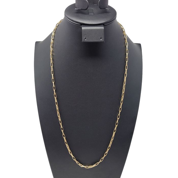 Vintage Vintage Gold Tone Paperclip Chain 30" Opera Necklace Texture Grailed