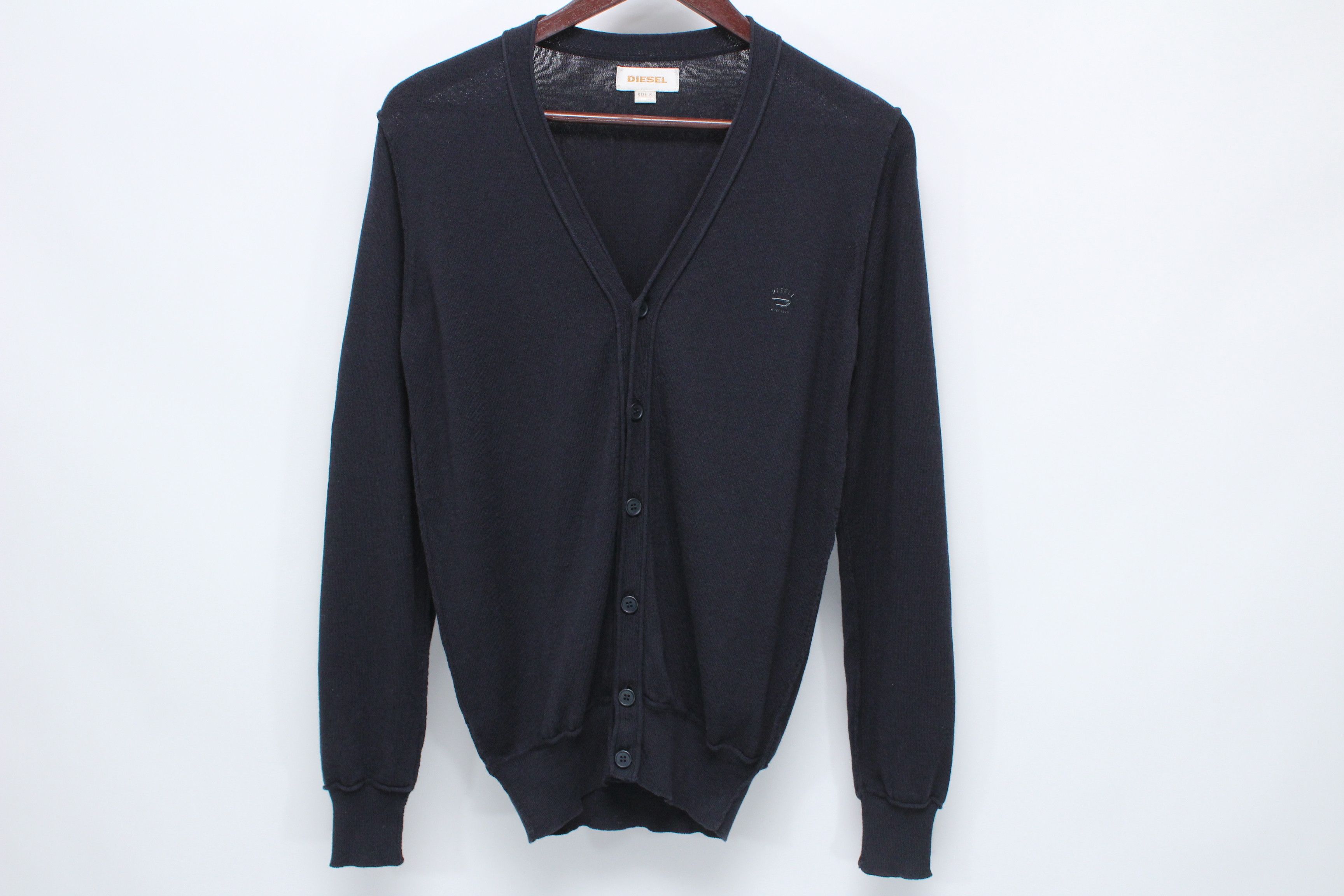 image of Cardigan Sweater Mens Size S New Vintage in Navy