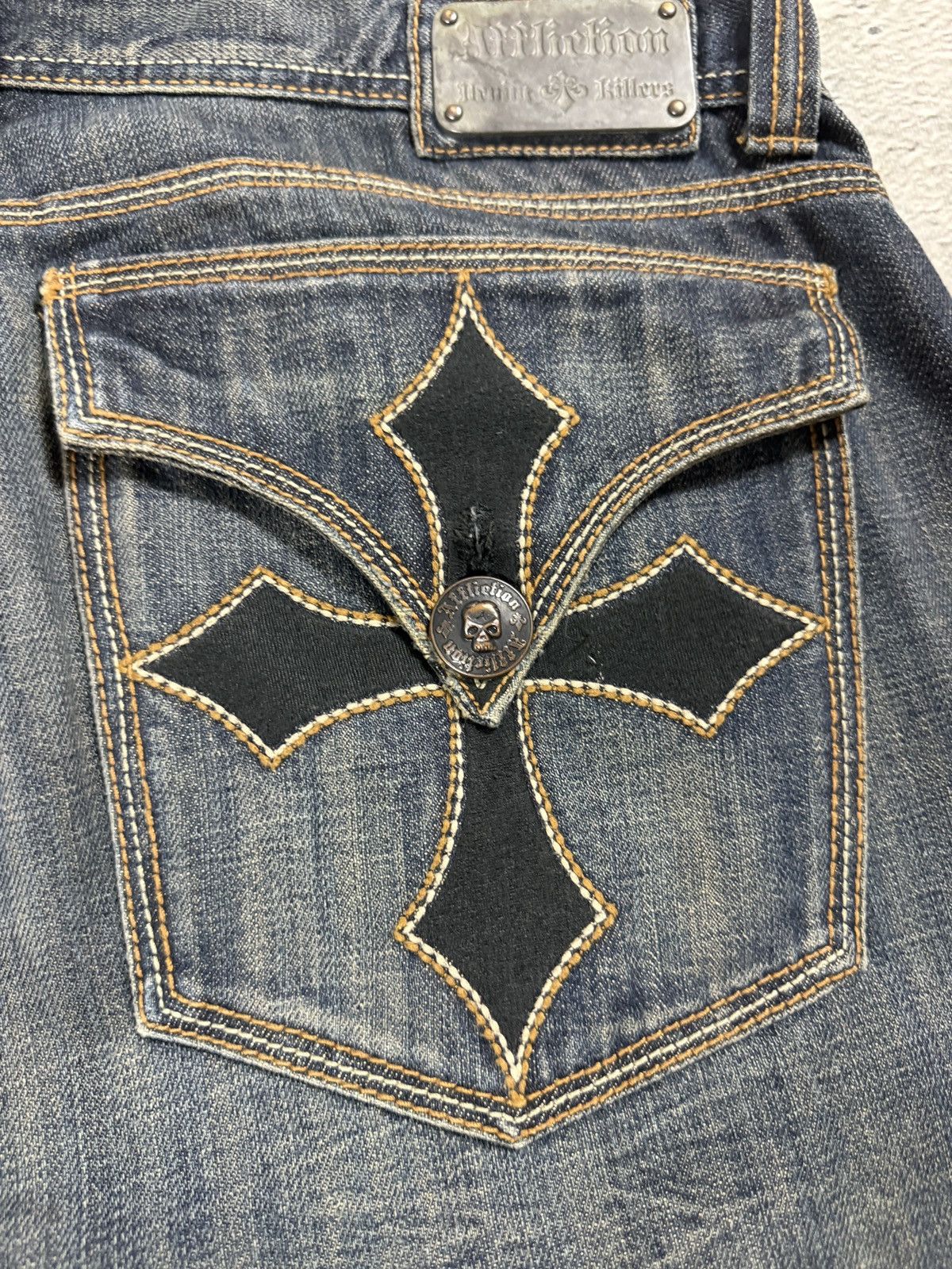 Affliction Affliction Jeans Y2K denim pants big logo cross Size US 40 / EU 56 - 4 Thumbnail
