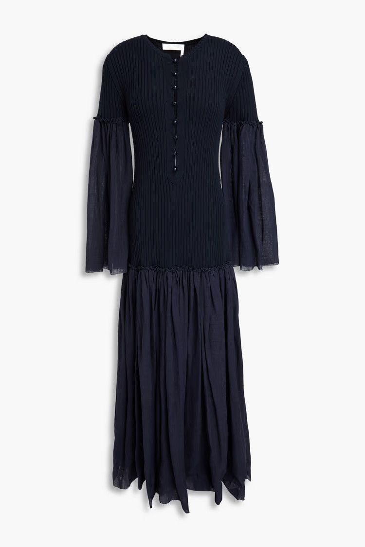 Chloe o1y0825 Maxi Dress in Midnight Blue Size S / US 4 / IT 40 - 1 Thumbnail