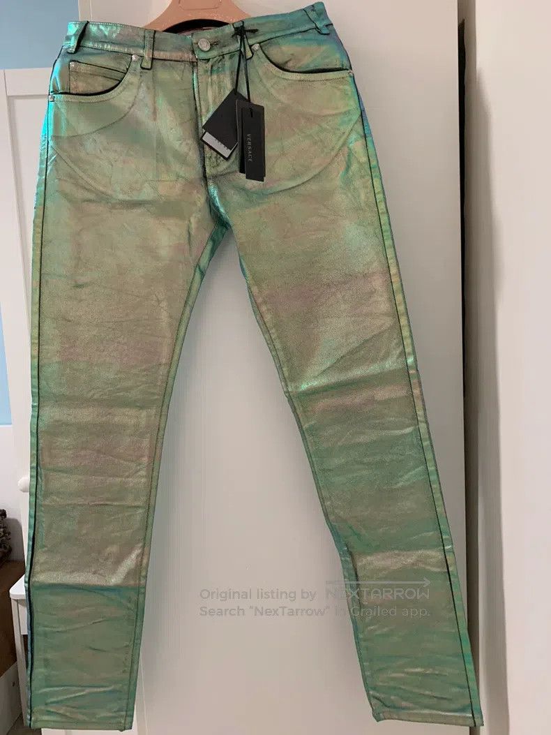 Versace Versace Green rubber jeans Size US 32 / EU 48 - 1 Thumbnail