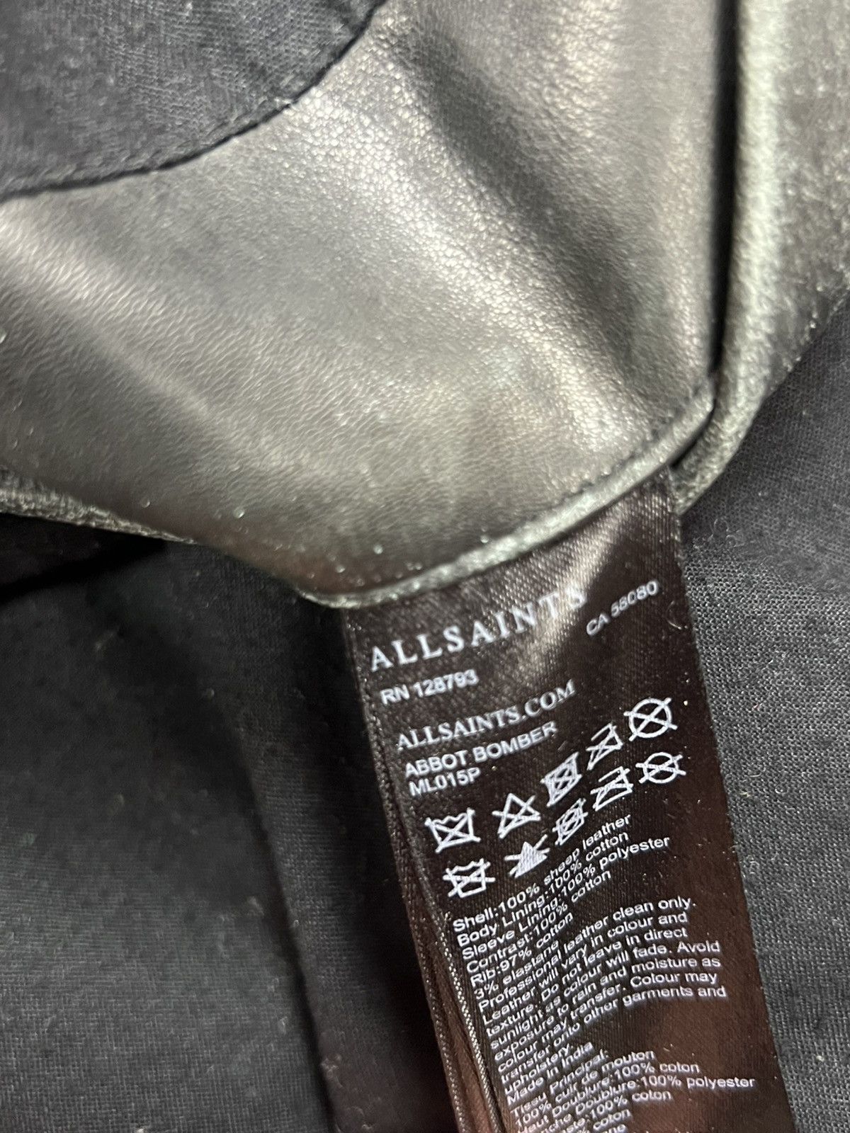 Allsaints ALL SAINTS Leather Jacket Black Biker Bomber Hooded ABBOT L Size US L / EU 52-54 / 3 - 12 Thumbnail
