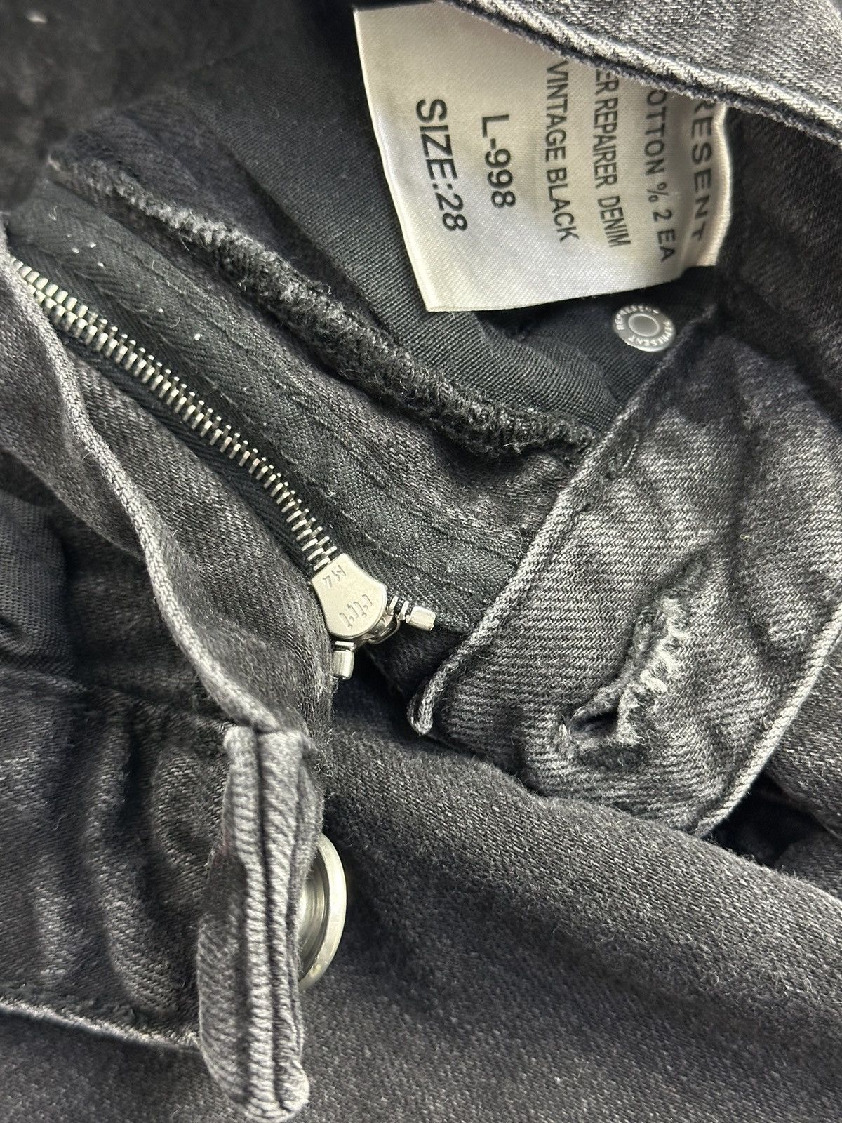 Represent Clo. Represent Biker Repairer Vintage Black Denim Size US 28 / EU 44 - 8 Thumbnail