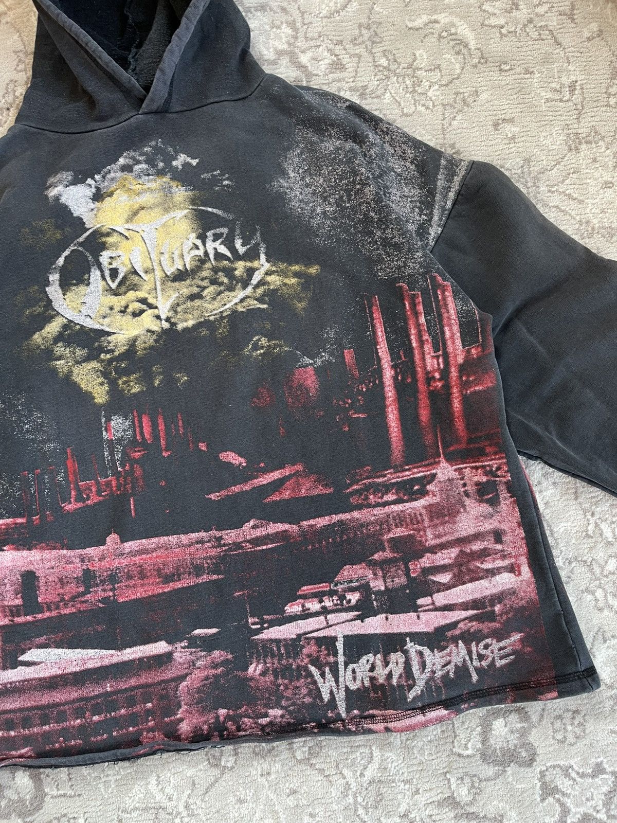 Band Tees × Vintage Hoodie Obituary World Demise Vintage Rare Size US L / EU 52-54 / 3 - 4 Thumbnail
