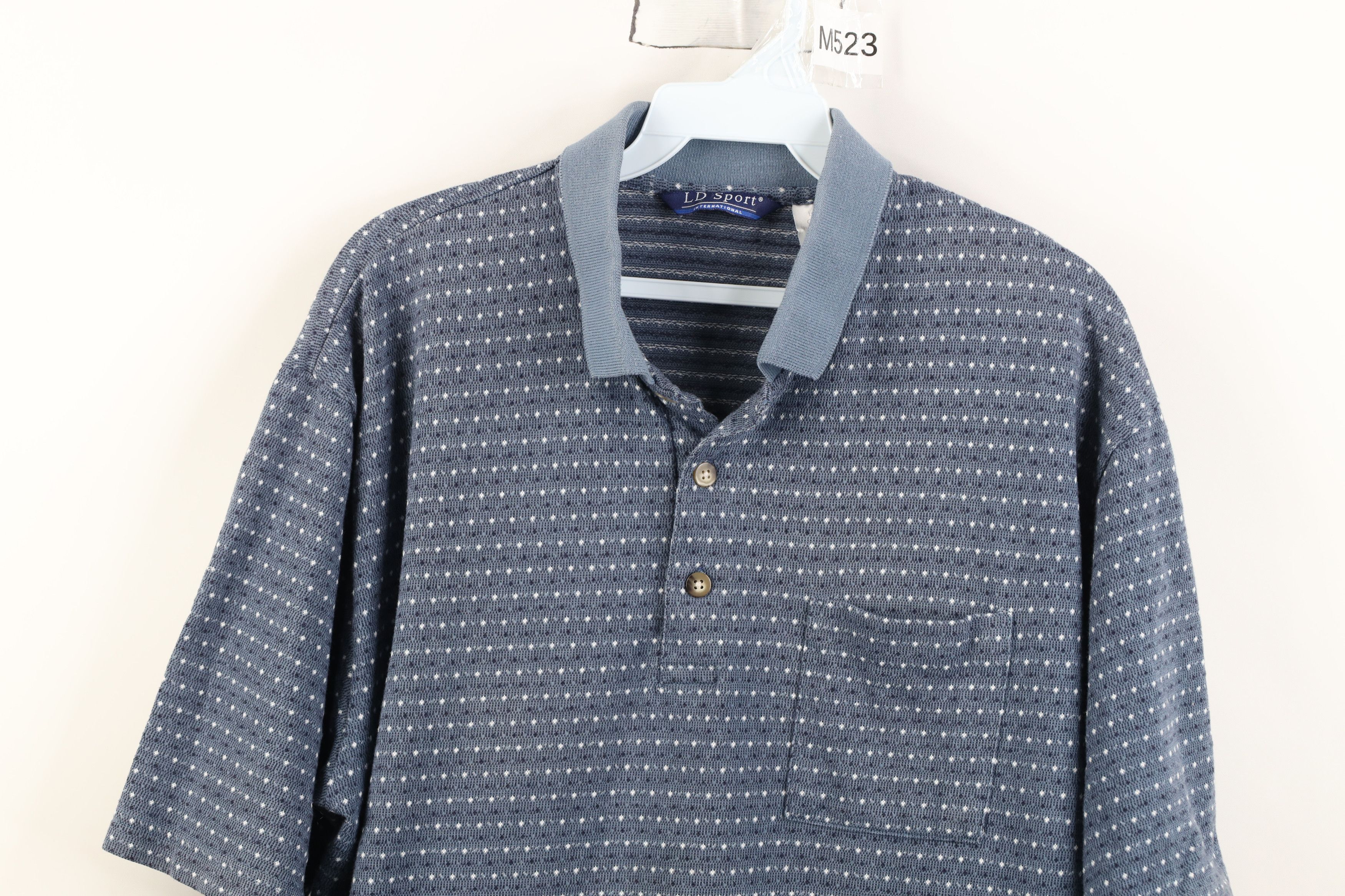 Vintage Vintage 90s Streetwear Striped Knit Collared Golf Polo Blue Size US L / EU 52-54 / 3 - 2 Thumbnail
