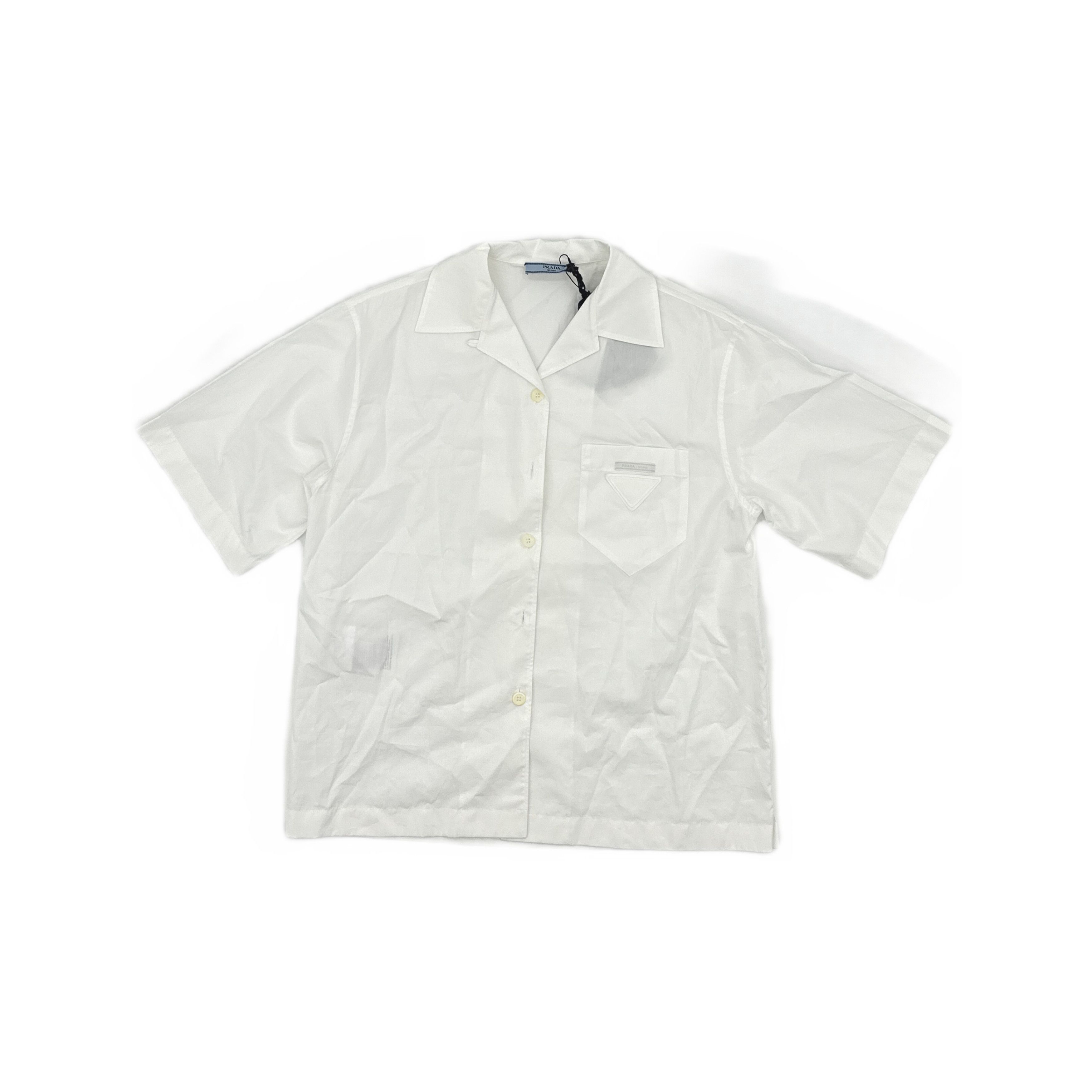 Prada Prada Logo Patch Button Up Shirt Size 40 Size S / US 4 / IT 40 - 1 Thumbnail
