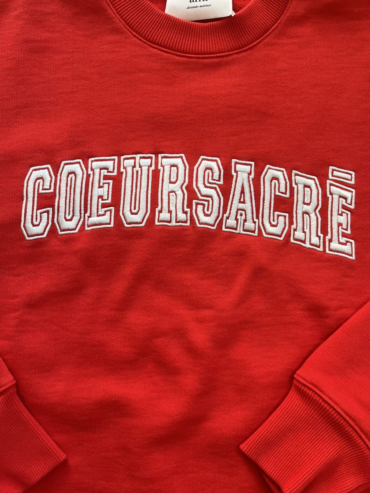 AMI AMI PARIS RED 'CŒUR SACRÉ CREWNECK Size S / US 4 / IT 40 - 2 Thumbnail