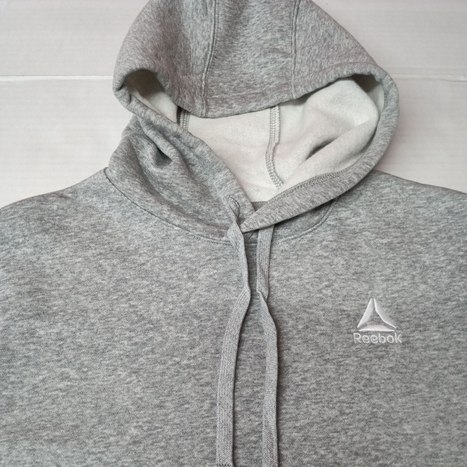Reebok Reebok Delta Logo Hoodie Men's Size M Heather Gray Pocket Size US M / EU 48-50 / 2 - 4 Thumbnail