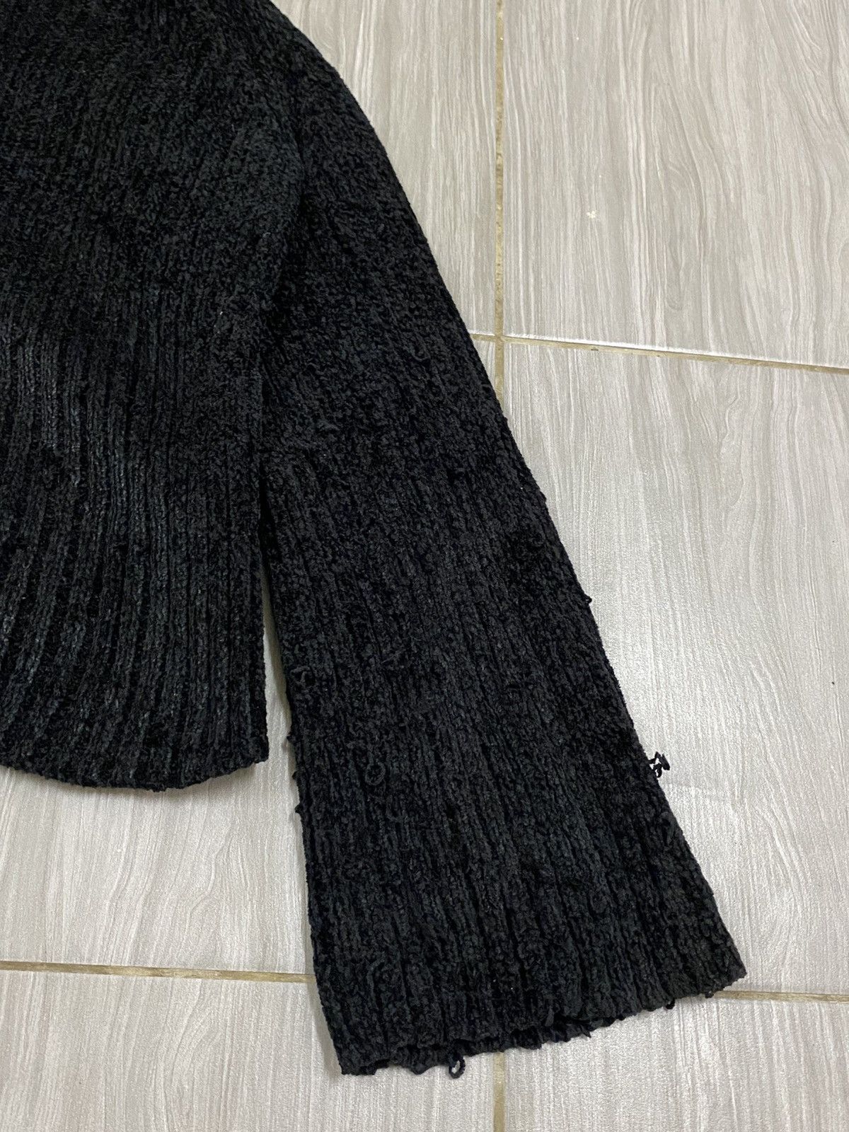 Comme des Garcons Comme des Garçons Tricot Vintage Black Boucle Knit Cardigan Size M / US 6-8 / IT 42-44 - 6 Thumbnail