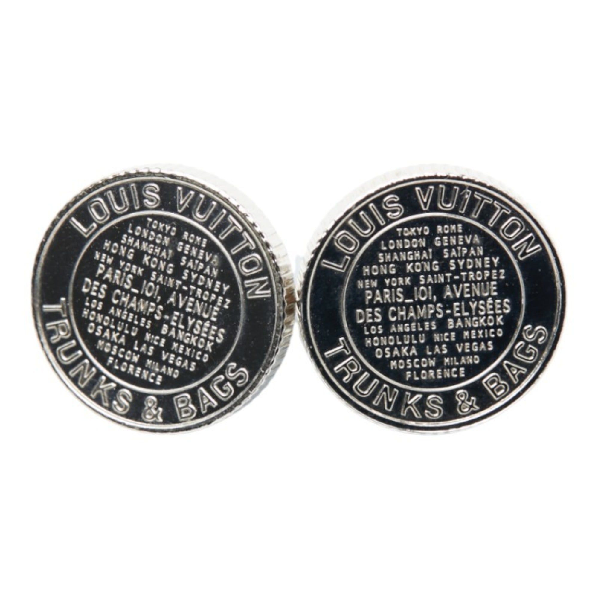 Louis Vuitton Louis Vuitton Bouton de Manchette Medallion Cufflinks M63673 Silver Metal Men's LOUIS VUITTON Size ONE SIZE - 1 Thumbnail