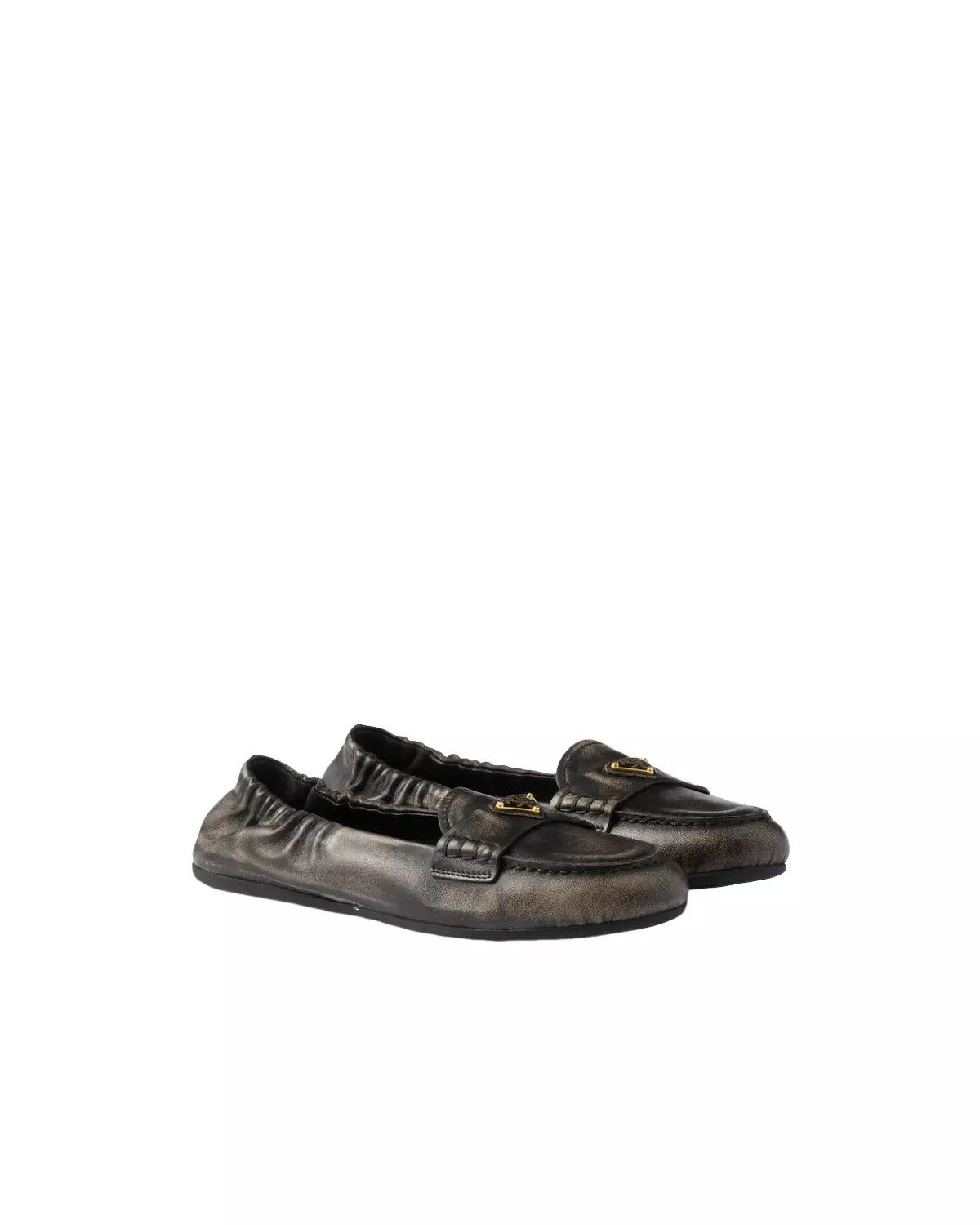 Prada PRADA $990 Black Nappa Leather Loafers New & Authentic Size US 9 / IT 39 - 1 Thumbnail