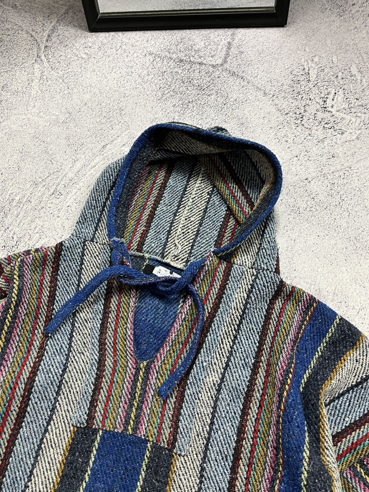 Japanese Brand × Vintage Vintage 90’s Navajo Style Cable Knit Patchwork Hoodie Rare Size US L / EU 52-54 / 3 - 10 Thumbnail