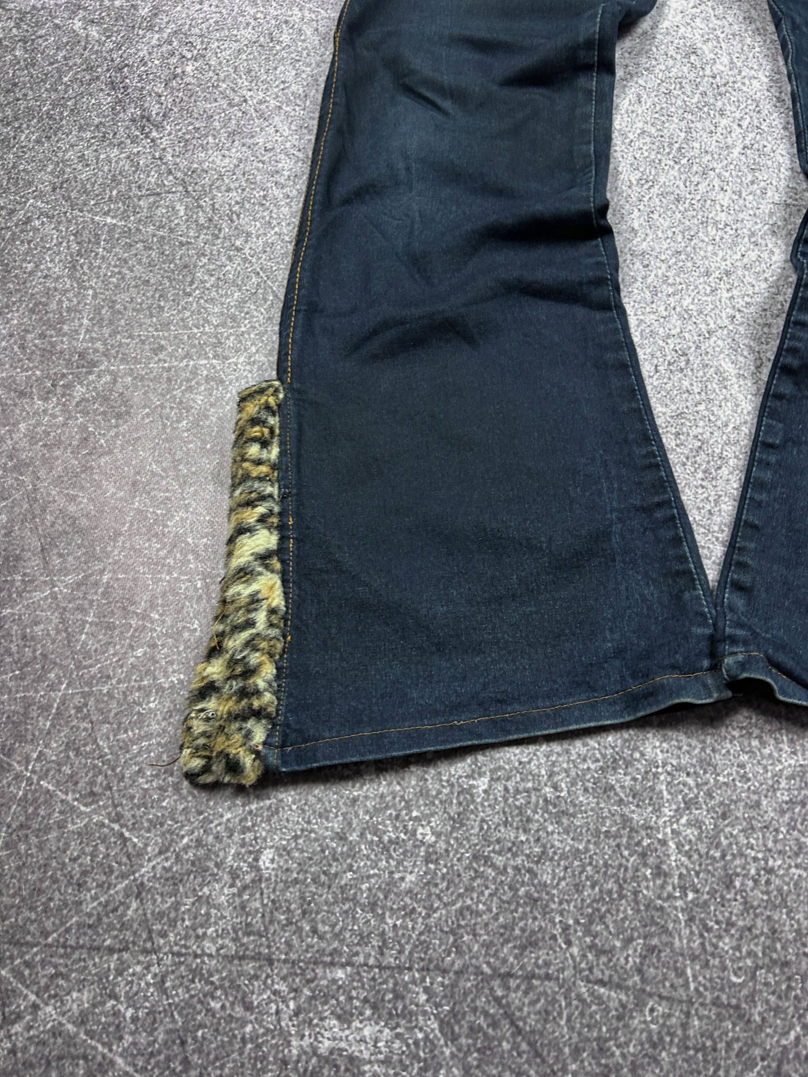 Vintage 💥HYSTERIC GLAMOUR IF SIX WAS NINE STYLE FLARED FUR JEANS Size US 32 / EU 48 - 5 Thumbnail