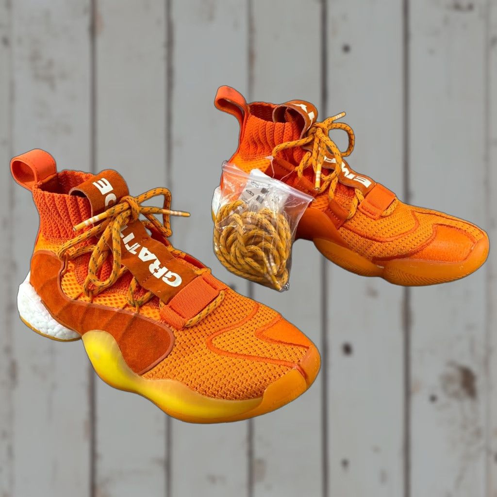 Adidas Adidas Crazy BYW X EG7728 Orange Basketball Men’s Size 6 - Pharrell Williams x Adidas EG7728 Sneakers Mid Top Suede Rubber Size US 6 / EU 39 - 1 Thumbnail