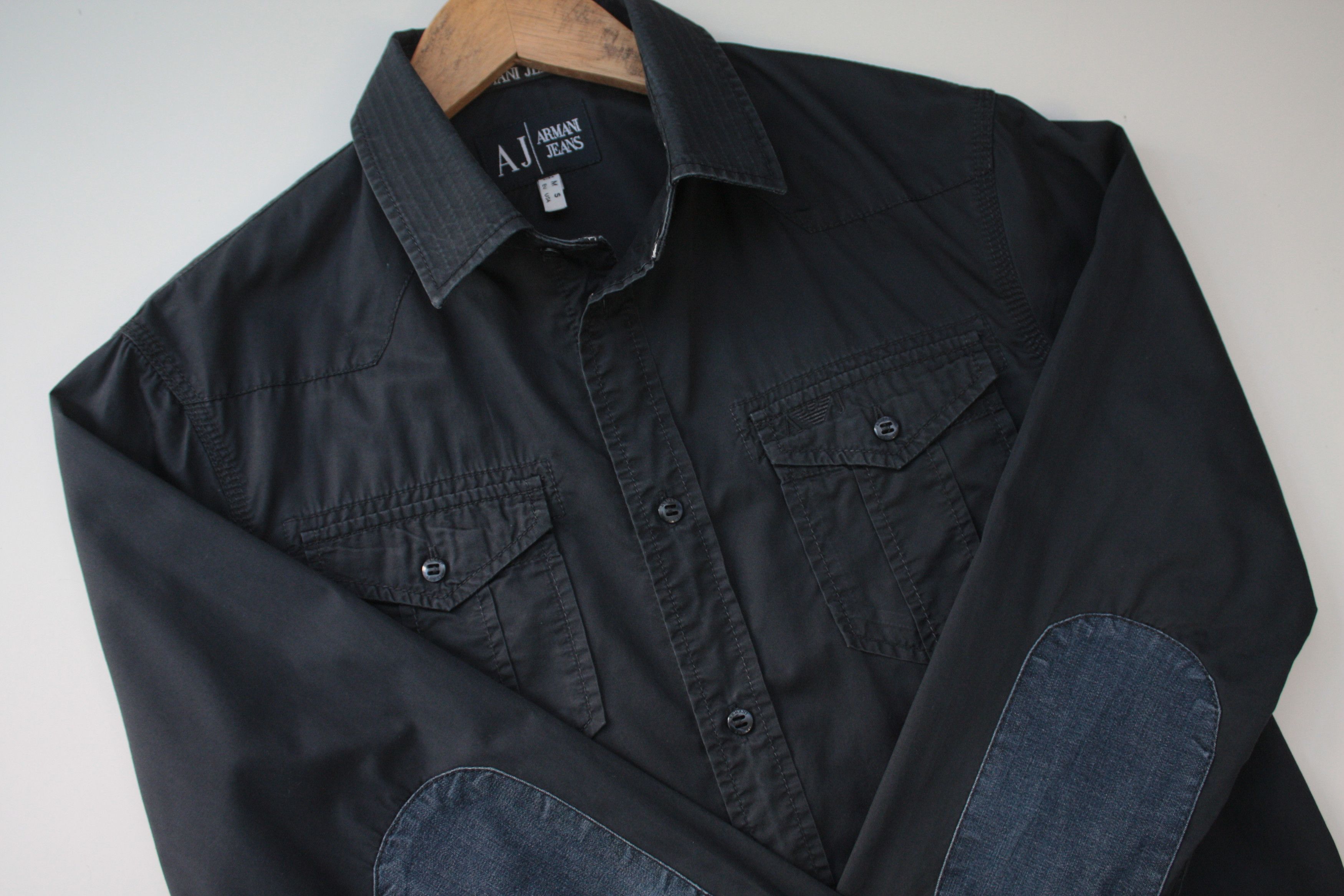 Armani Armani Jeans Dark Navy Shirt Men's Small Size US S / EU 44-46 / 1 - 5 Thumbnail