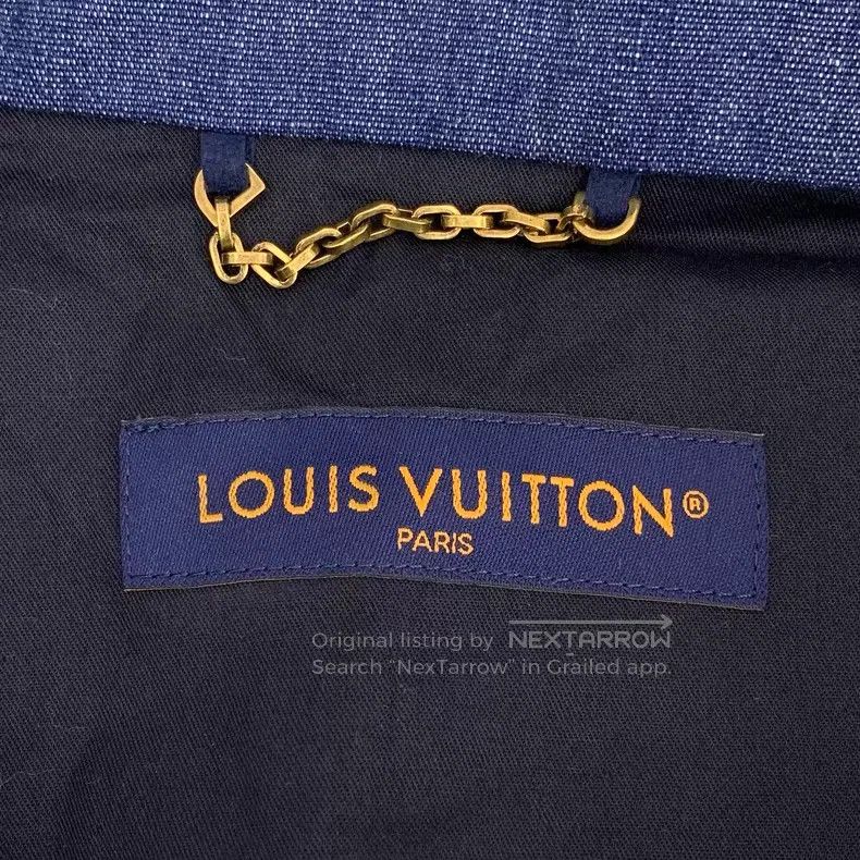 Louis Vuitton Louis Vuitton 25 Dark Blue Logo Beaded Cotton Lapel Single Size US L / EU 52-54 / 3 - 5 Thumbnail