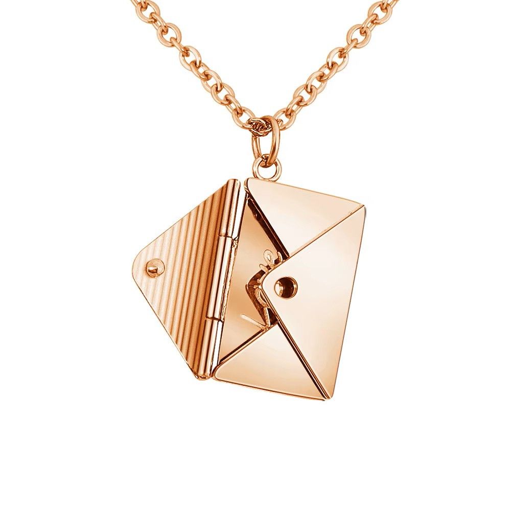 Other Rose Gold Letter Locket Necklace Love You Pendant Gift Size ONE SIZE - 3 Thumbnail
