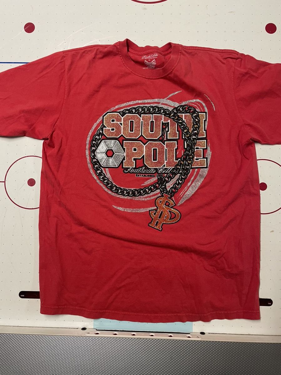 Southpole × Vintage Southpole Red Bling Logo Tee XL Size US XL / EU 56 / 4 - 1 Thumbnail