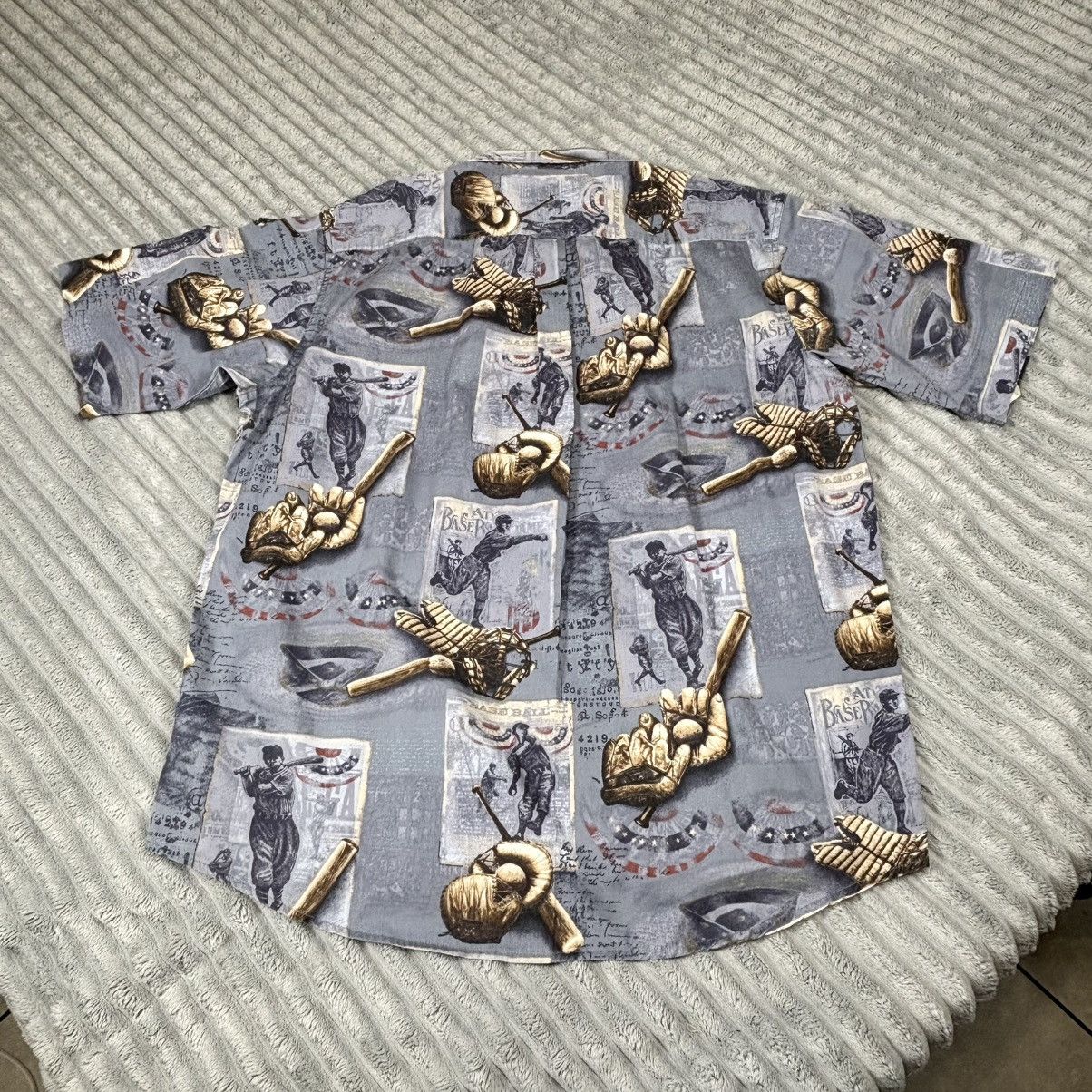 Redhead RedHead Mens L Short-sleeve Button Down Shirt Baseball VTG Size US L / EU 52-54 / 3 - 11 Thumbnail
