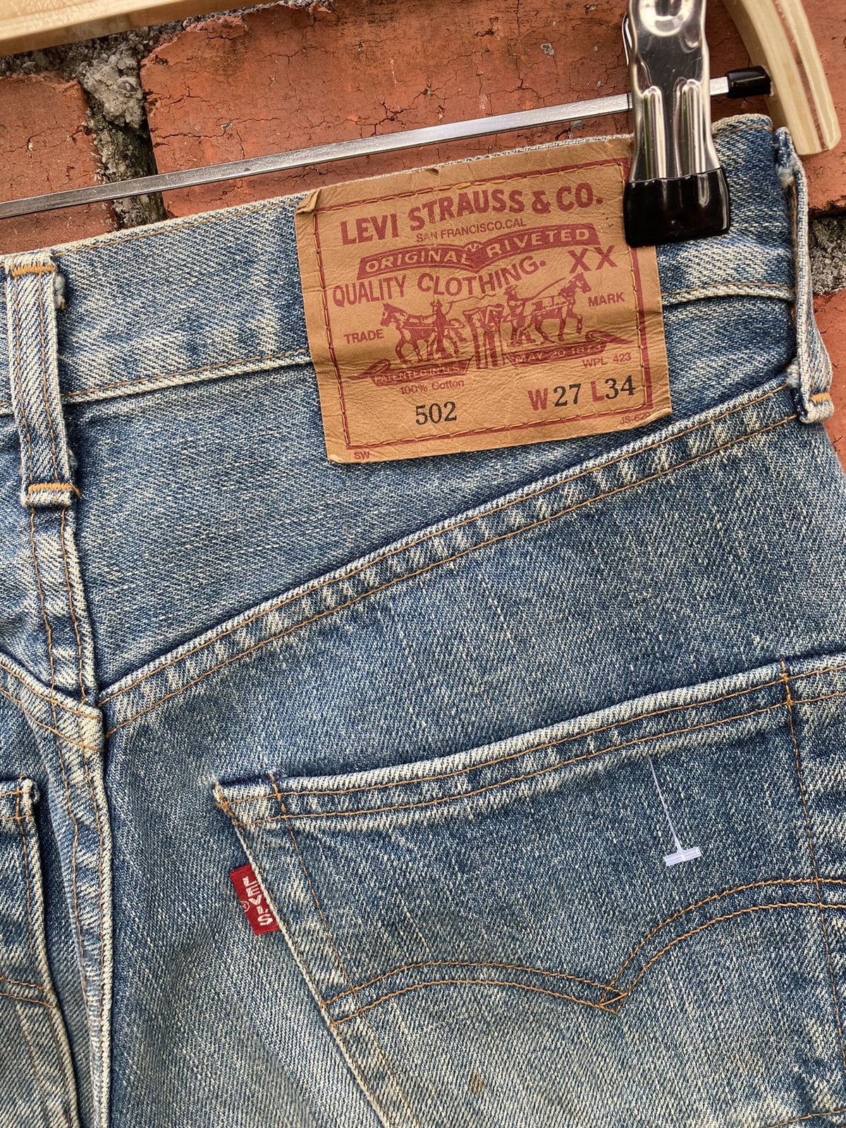 Levi's × Levi's Vintage Clothing × Vintage size 28x32 vintage levi's 502 redline big E denime Size US 28 / EU 44 - 4 Thumbnail
