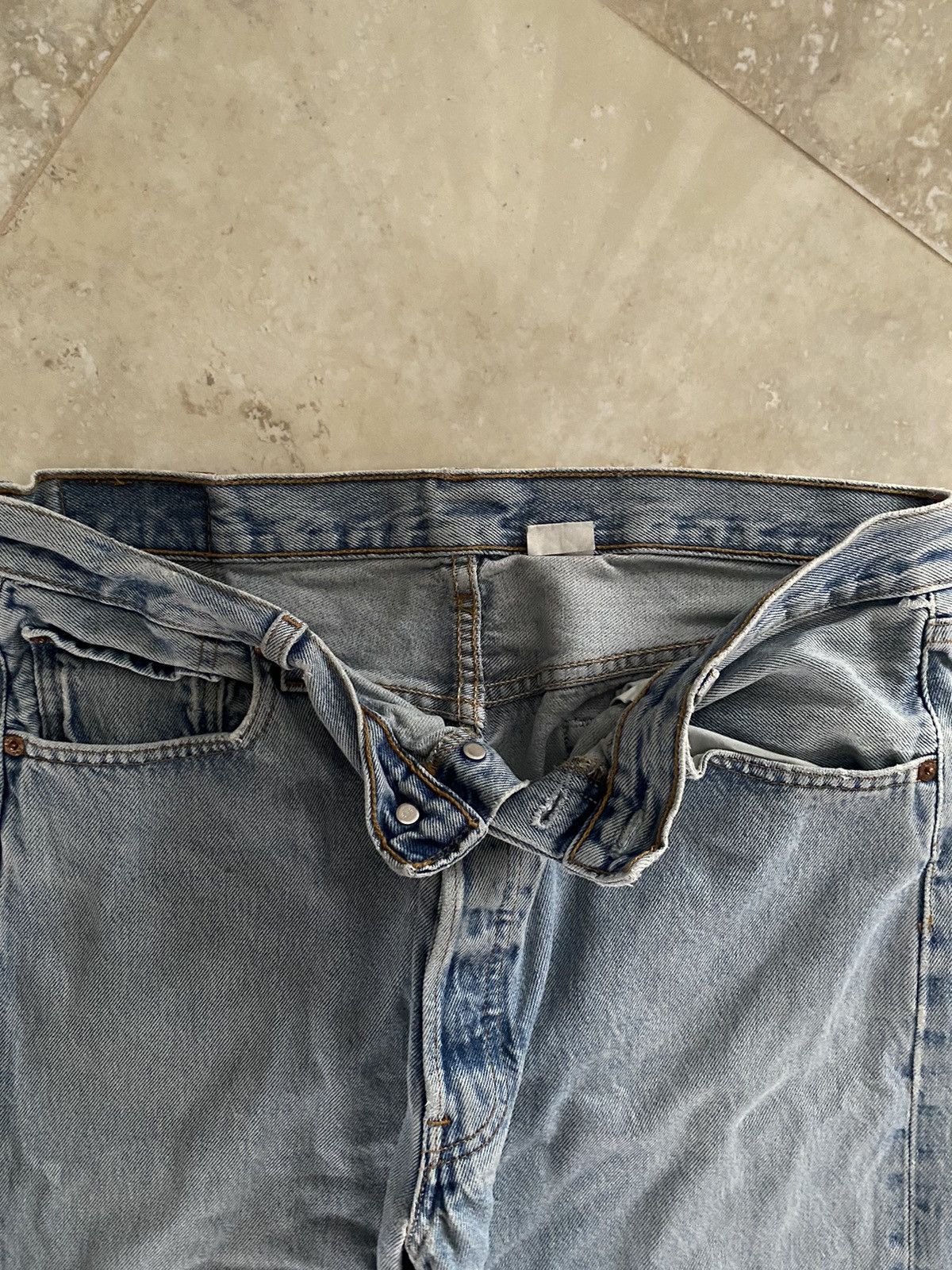 Levi's Vintage Levis Baggy Jeans Blue 501 Usa 2000s Y2K Streetwear Size US 35 - 6 Thumbnail