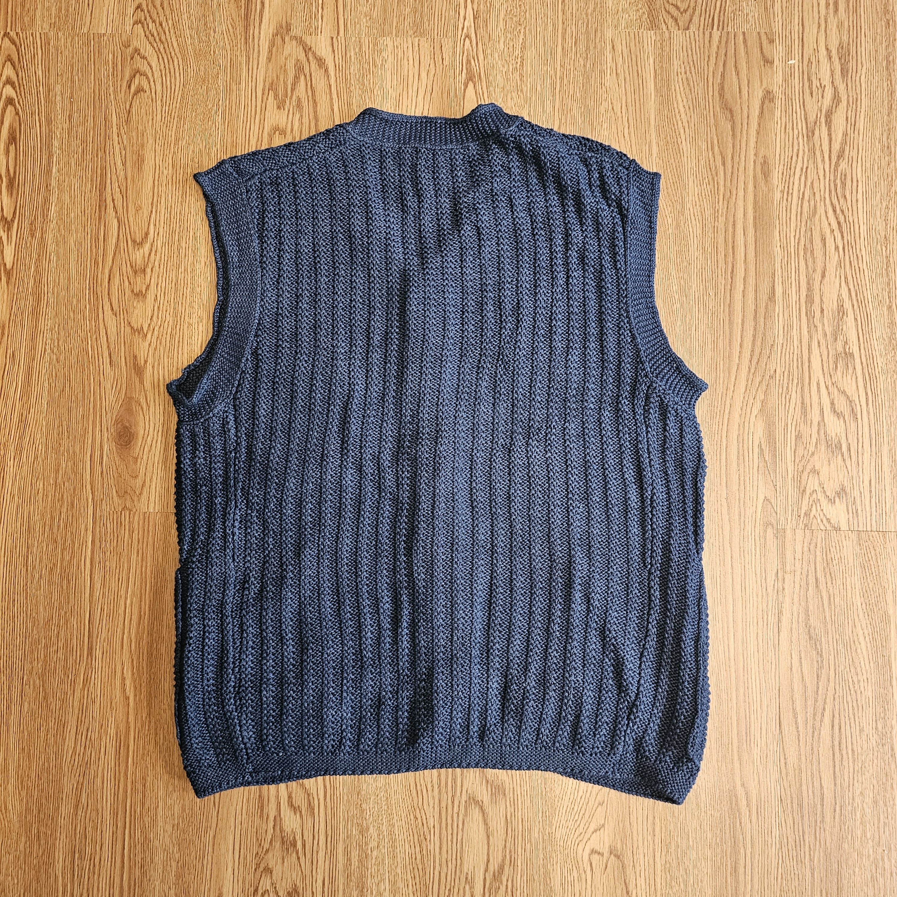 45rpm Vintage 45Rpm Blue indigo Knit Vest Size US M / EU 48-50 / 2 - 2 Thumbnail