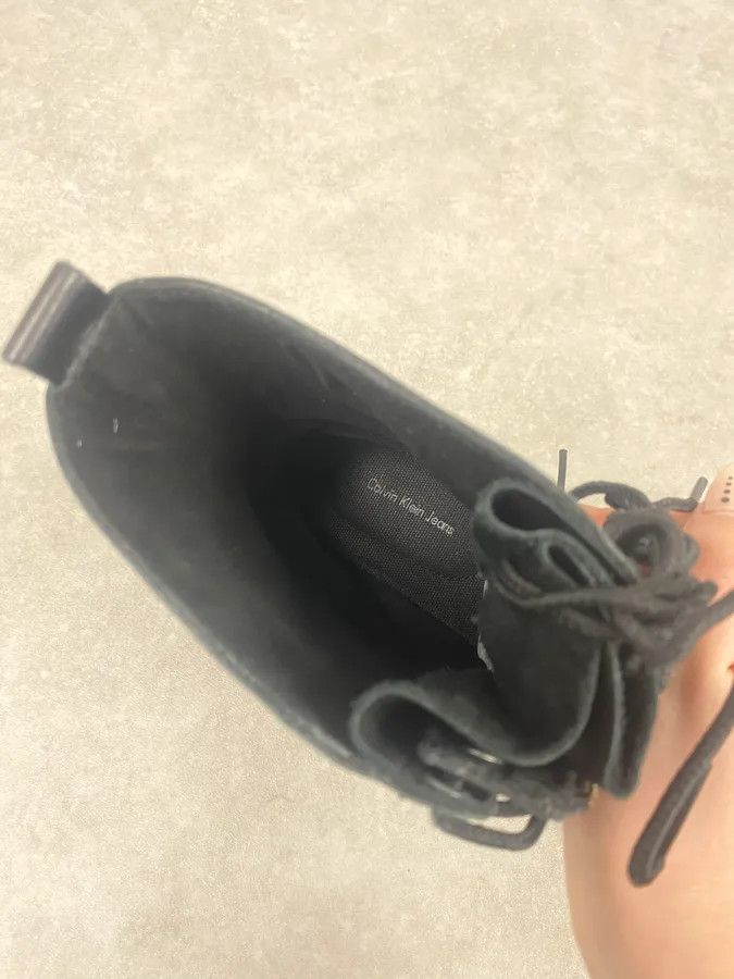 Calvin Klein 2000s Calvin Klein Ultra Zip Black Ankle Leather Boots Size US 11 / EU 44 - 8 Thumbnail