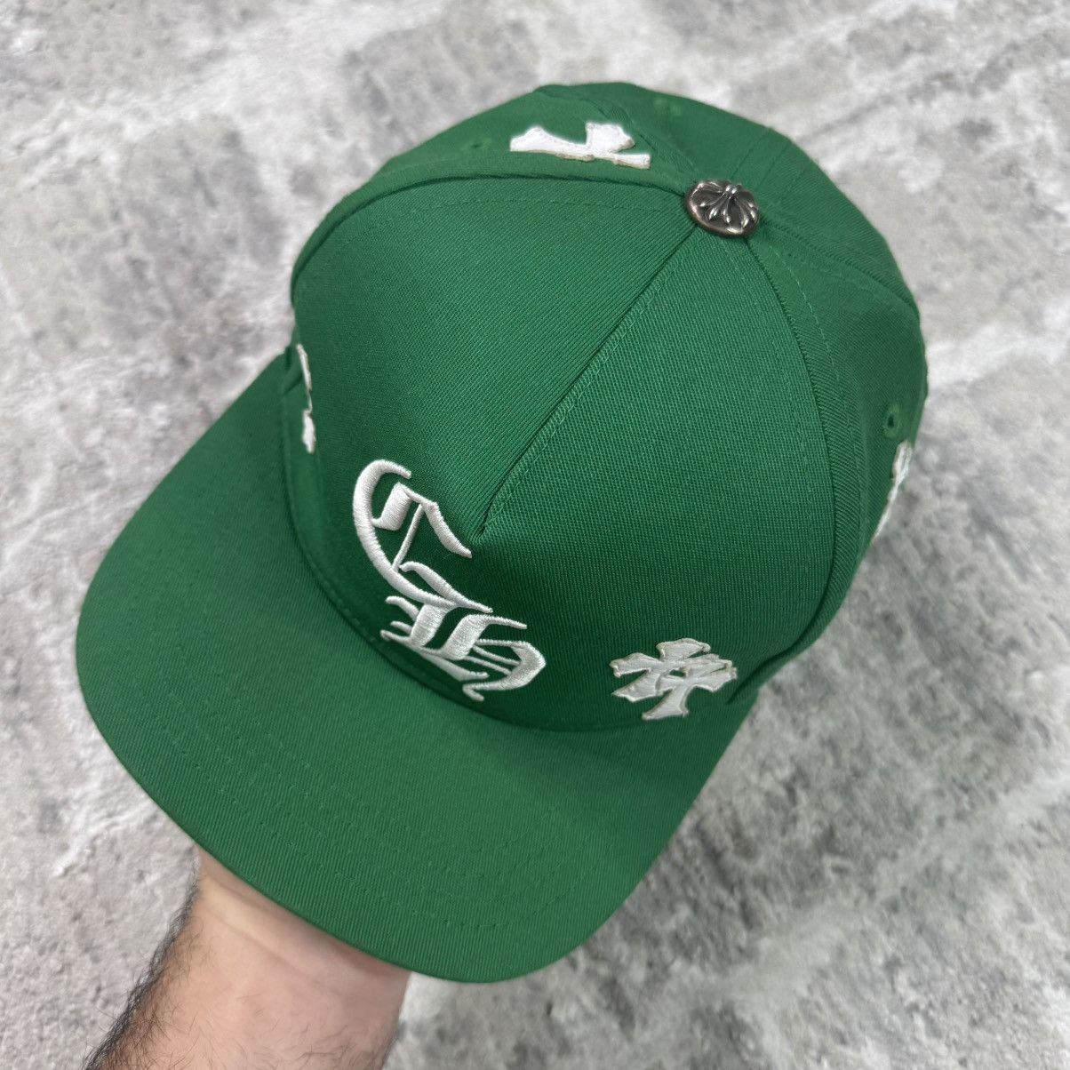 Chrome Hearts Leather cross patch baseball hat Size ONE SIZE - 3 Thumbnail
