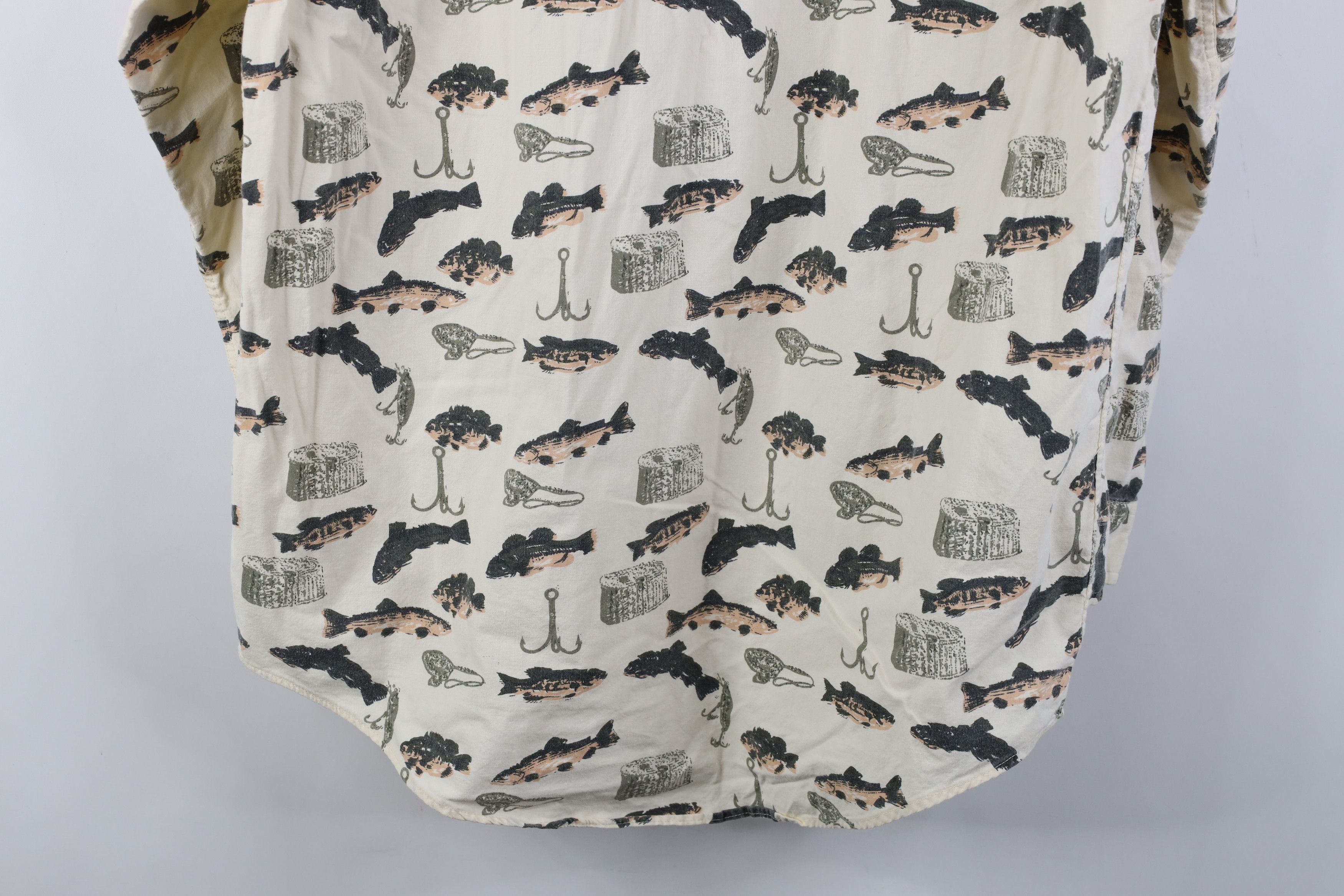 Vintage Vintage 90s Streetwear All Over Print Collared Button Shirt Size US L / EU 52-54 / 3 - 11 Thumbnail