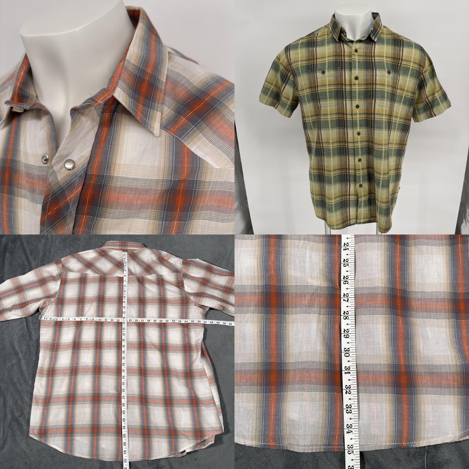 Roper Roper Mens Shirt 3XL Multicolor Plaid Western Pearl Snap Cowboy Long Sleeve Button-Up Shirt Size US XXL / EU 58 / 5 - 8 Thumbnail