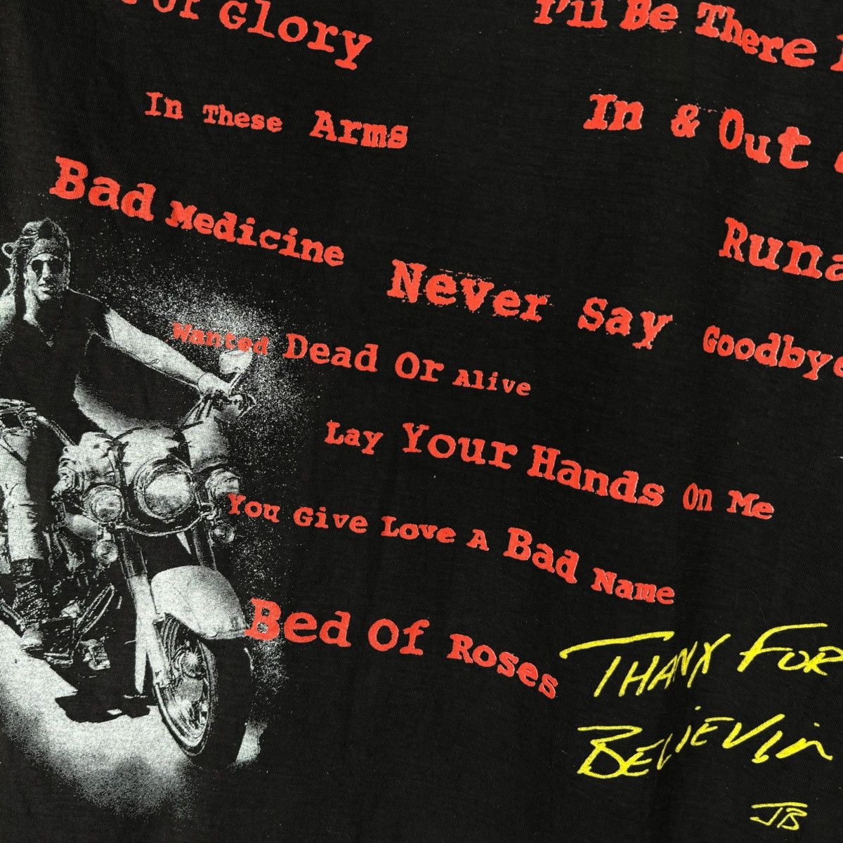 Band Tees Vintage 90s Bon Jovi Crossroads Euro All Over Rare LS Shirt Size US XL / EU 56 / 4 - 5 Thumbnail