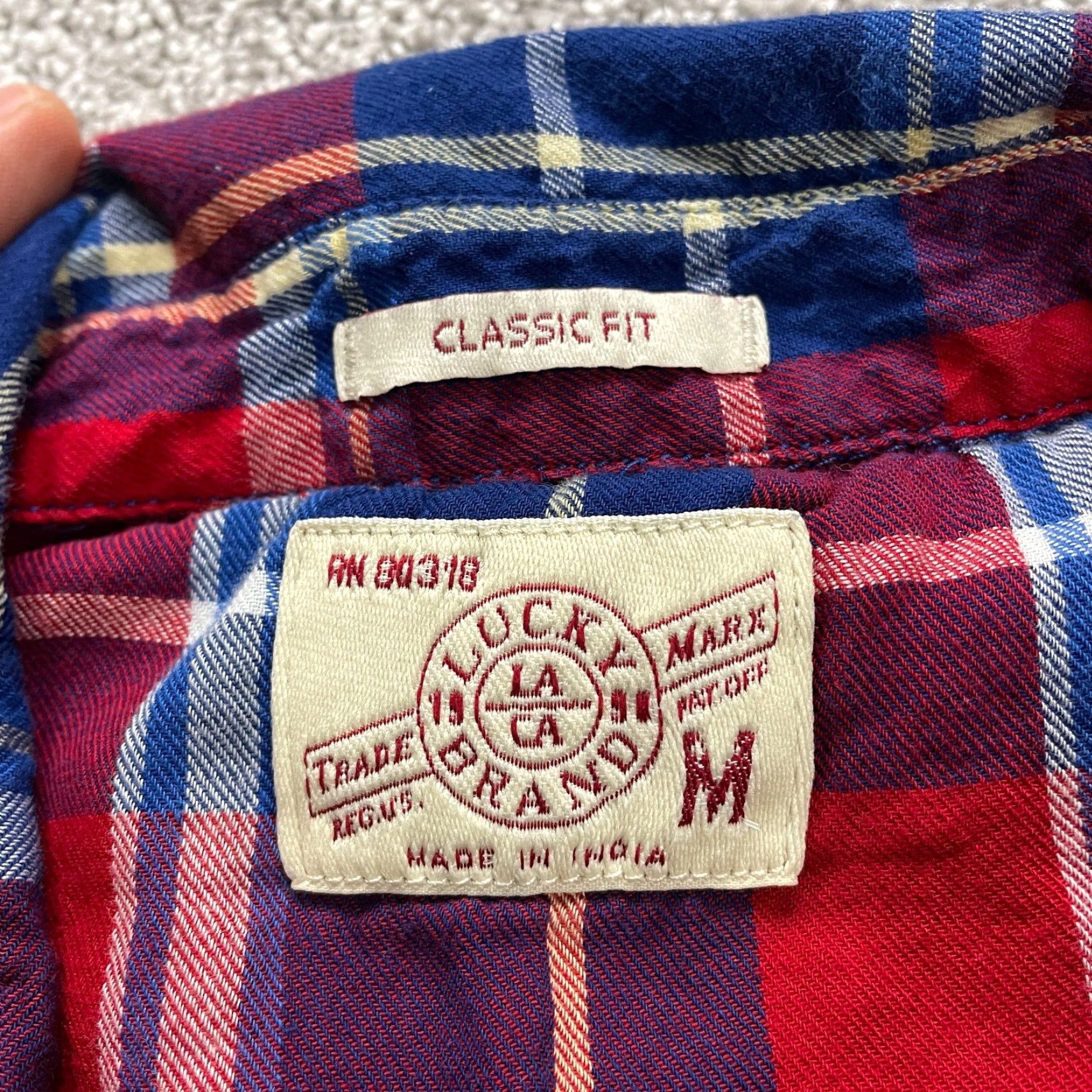 Lucky Brand Lucky Brand Short Sleeve Shirt Mens M Multicolor Plaid Button-Up Flannel Classic Fit Size US M / EU 48-50 / 2 - 5 Thumbnail