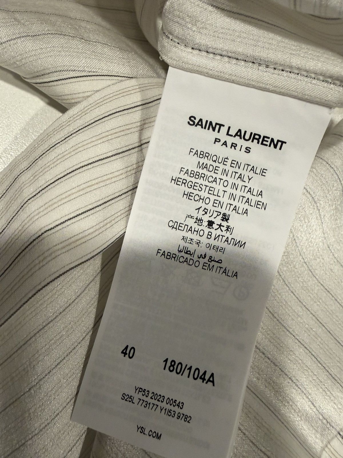 Saint Laurent Paris Saint laurent silk shirt. 40/15.5. $1700 Size US M / EU 48-50 / 2 - 9 Thumbnail