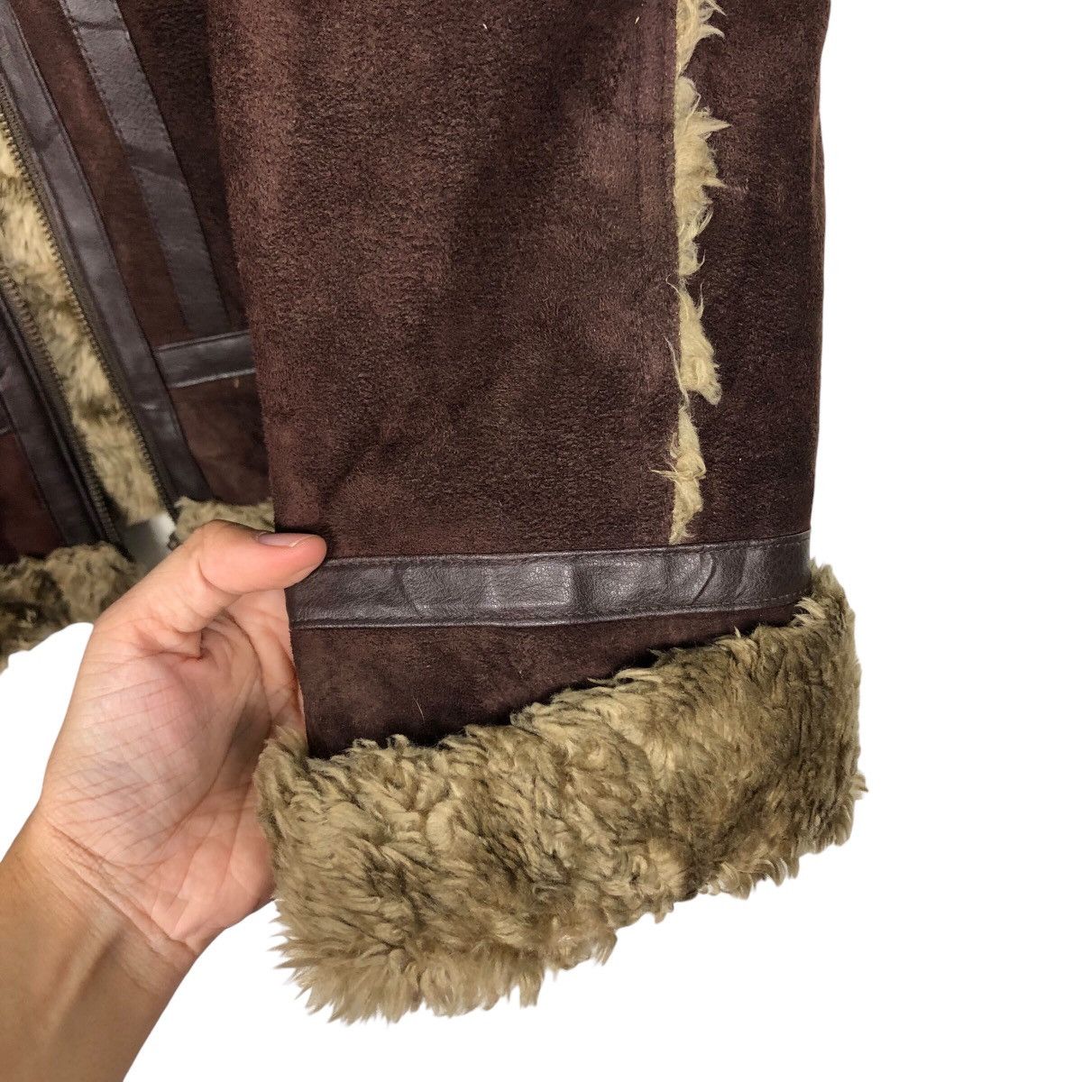 Japanese Brand 📌Vintage Biker Jacket Shearling Fur Blanket Kissmark Size US M / EU 48-50 / 2 - 16 Thumbnail