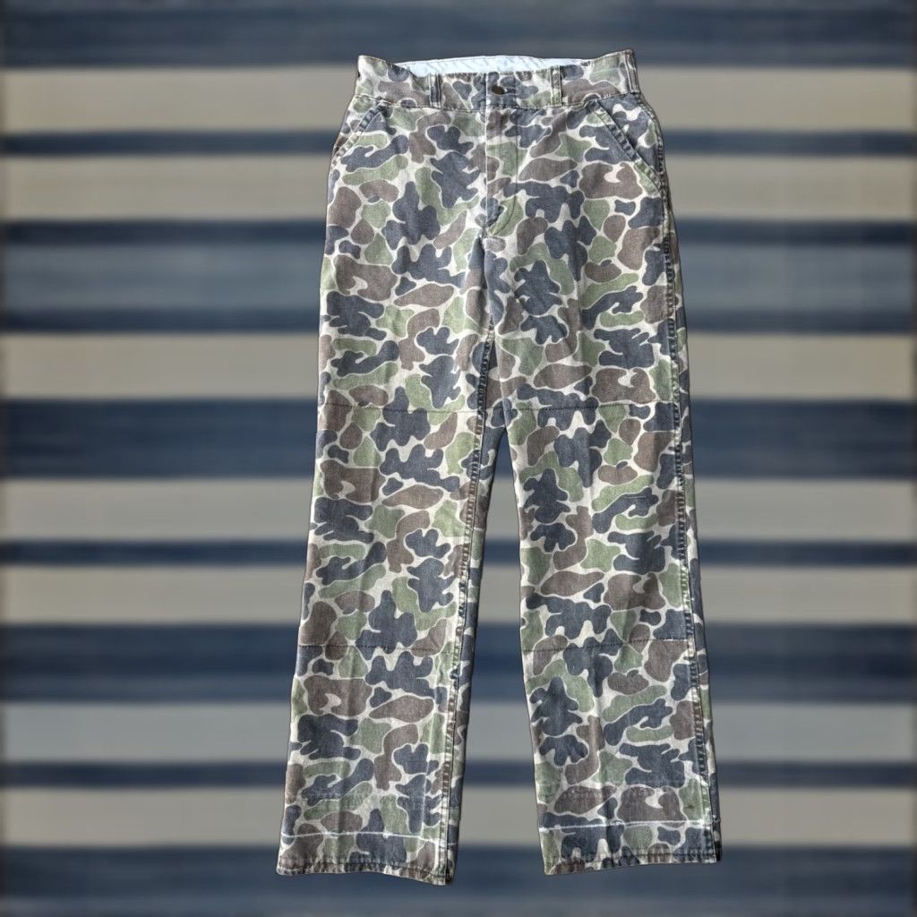 Hunter VINTAGE Black Sheep Duck Camo Hunter Field Pants Mens 32 USA Made Talon Slouchy Chino Camouflage Pockets Size US 35 - 1 Thumbnail
