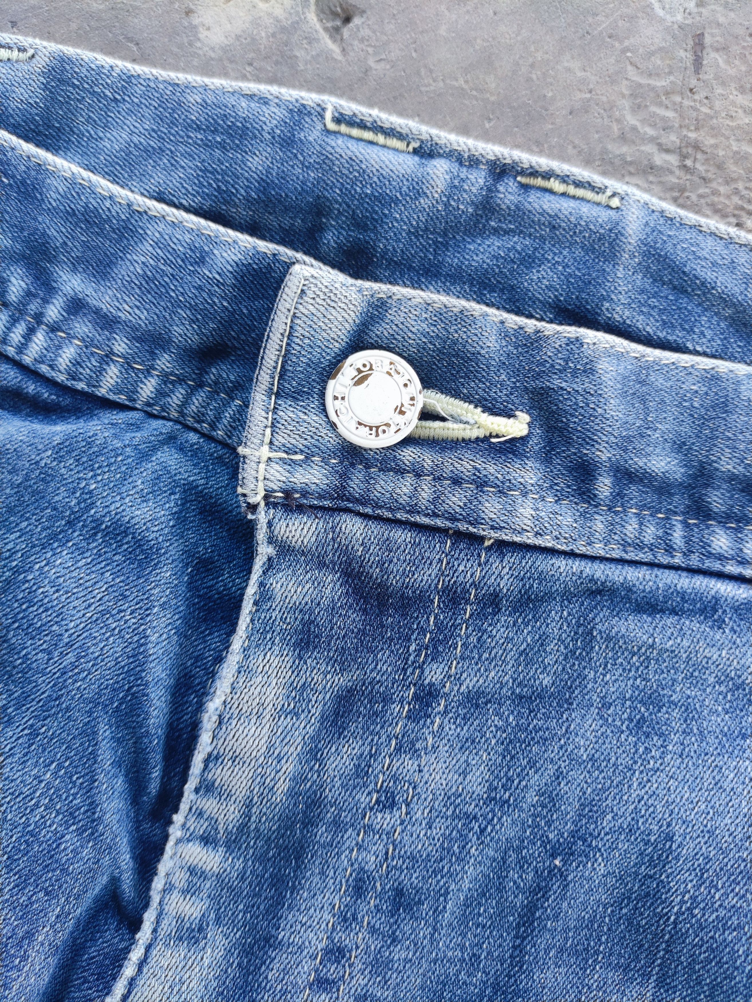 Japanese Brand × Jean × Vintage W31 Vintage Japanese Cargo Denim Distressed Faded Pants Size US 33 - 5 Thumbnail