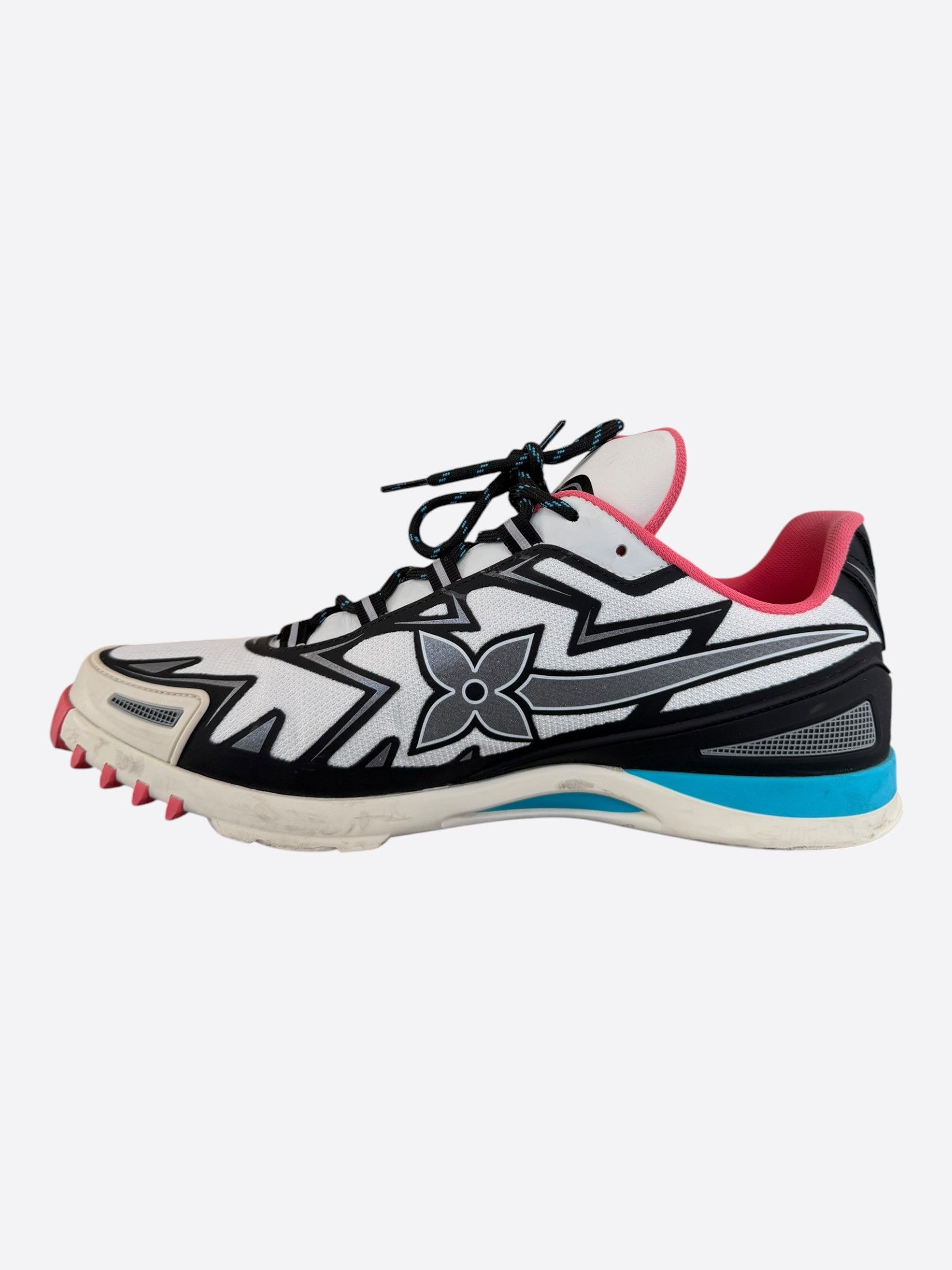 Louis Vuitton Louis Vuitton White & Multicolor Sprint Sneakers Size US 9.5 / EU 42-43 - 6 Thumbnail