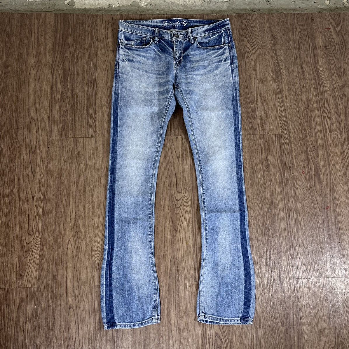 GOSTAR DE FUGA Gostar de Fuga Slim Fit Faded Denim Jeans Size US 31 - 1 Thumbnail