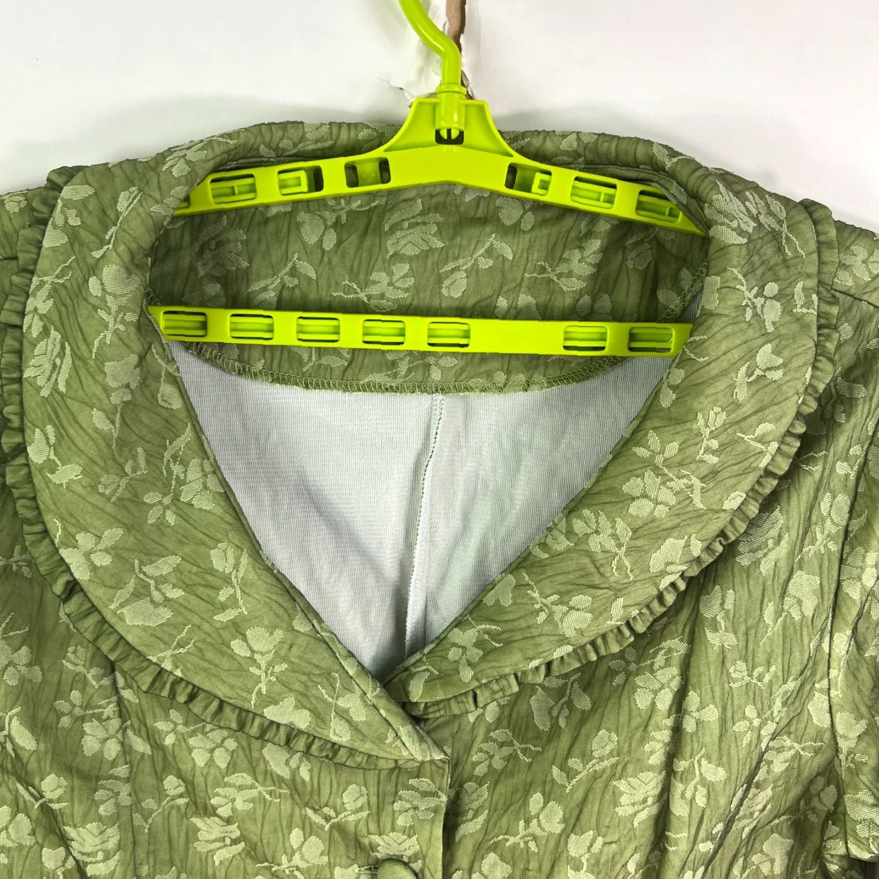 Vintage Vintage 70s Floral Blazer Womens Size M/L Green Size L / US 10 / IT 46 - 3 Thumbnail