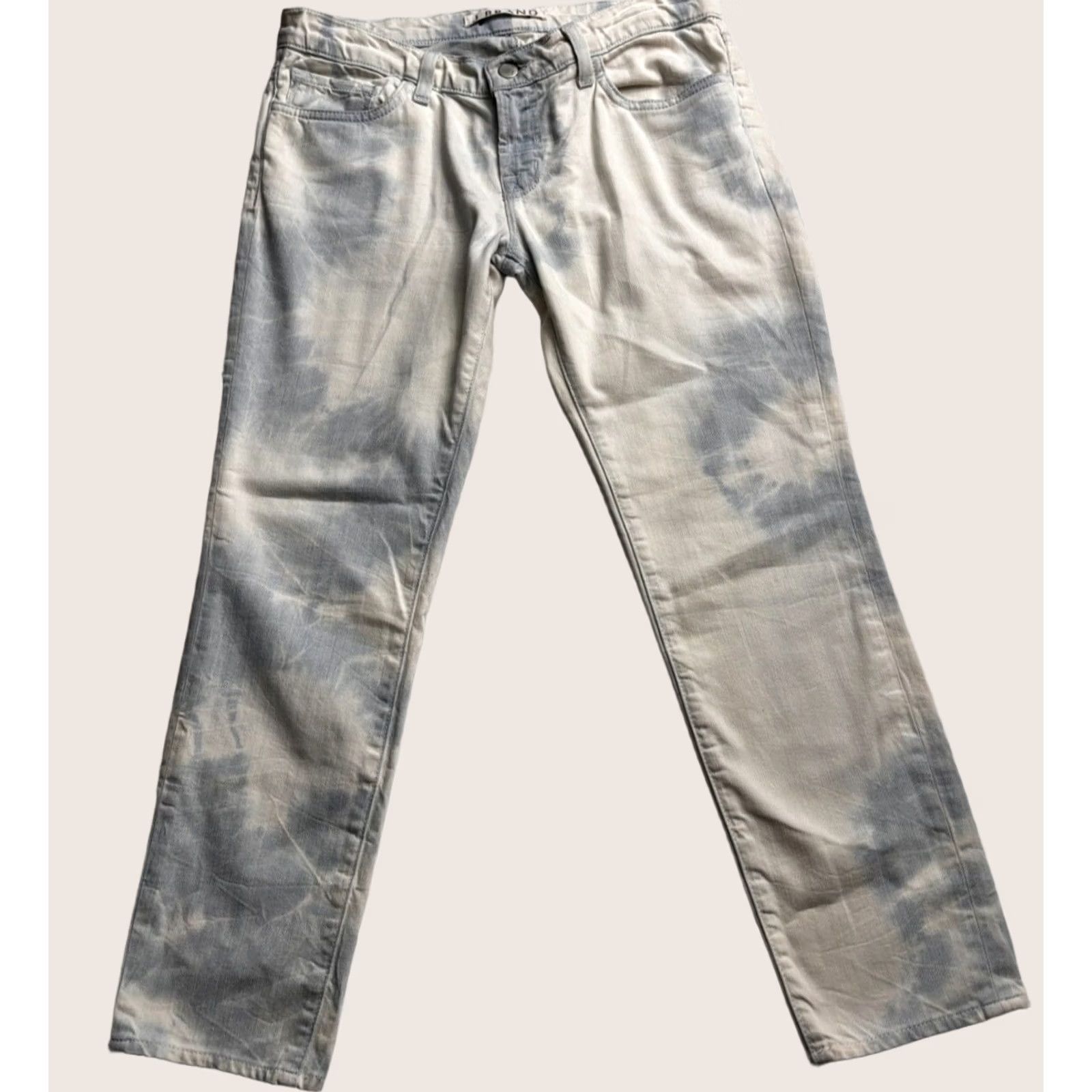 J Brand J Brand Jeans Womens 28 Blue JANIS Low Rise Skinny Bleached Tie Dye Wash Women 32x25 Size 28" / US 6 / IT 42 - 1 Thumbnail