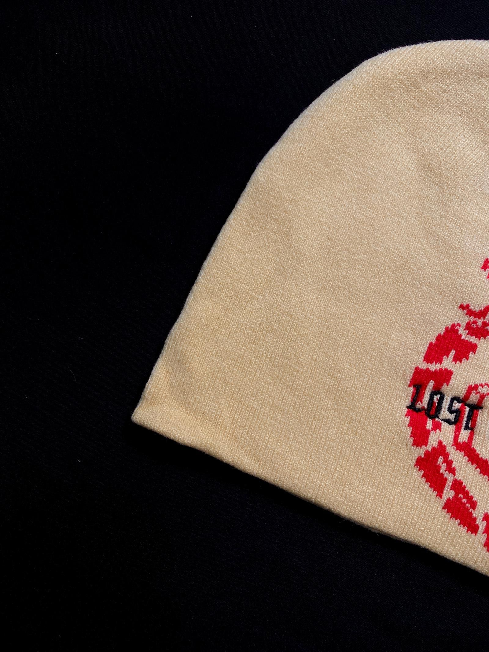 Designer Lost Intricacy Logo Full Circle Snake No Cuff Khaki Beanie Size ONE SIZE - 3 Thumbnail