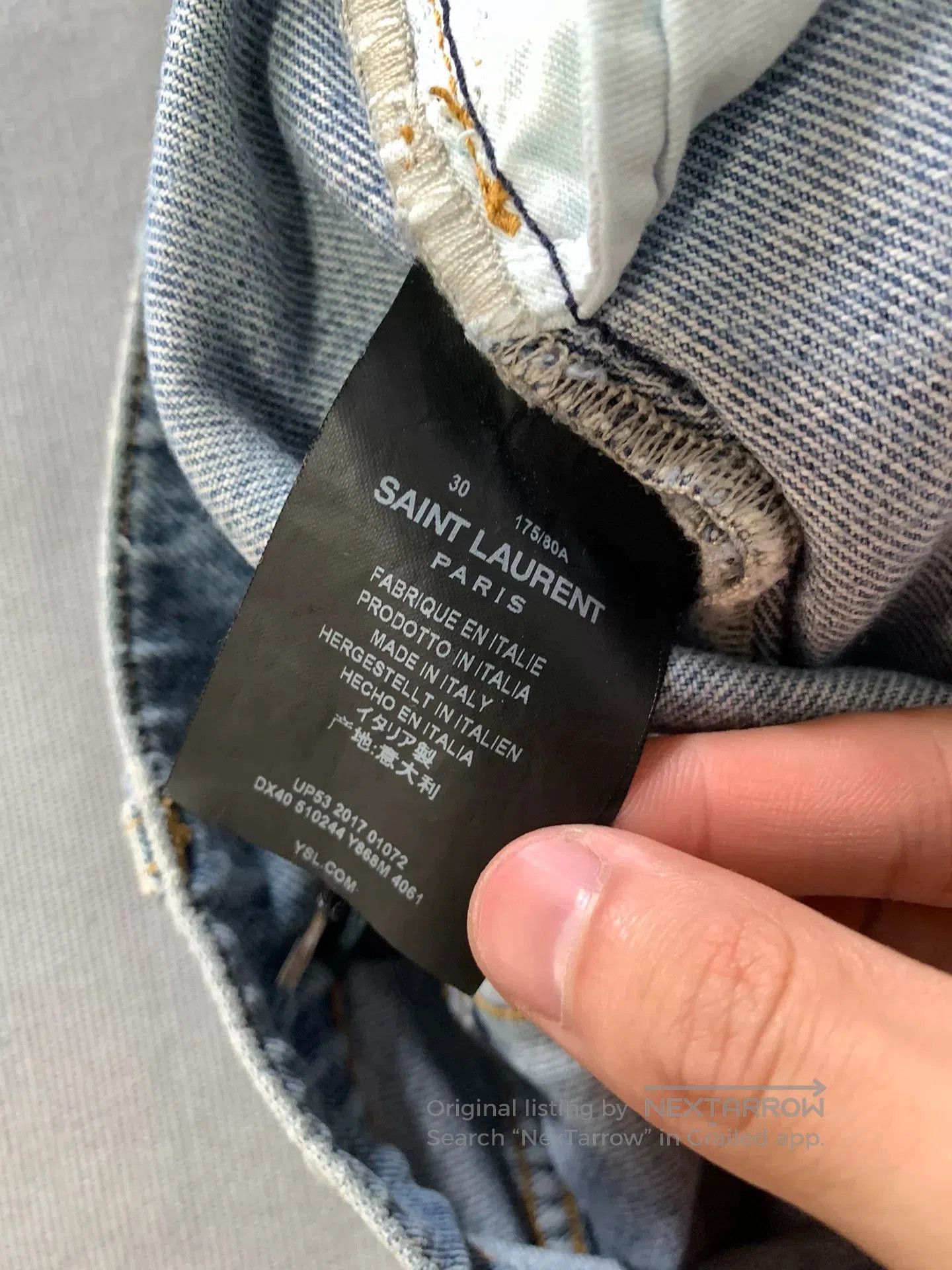 Saint Laurent Paris Saint Laurent SLP D02 Distressed Jeans. Size US 30 / EU 46 - 5 Thumbnail
